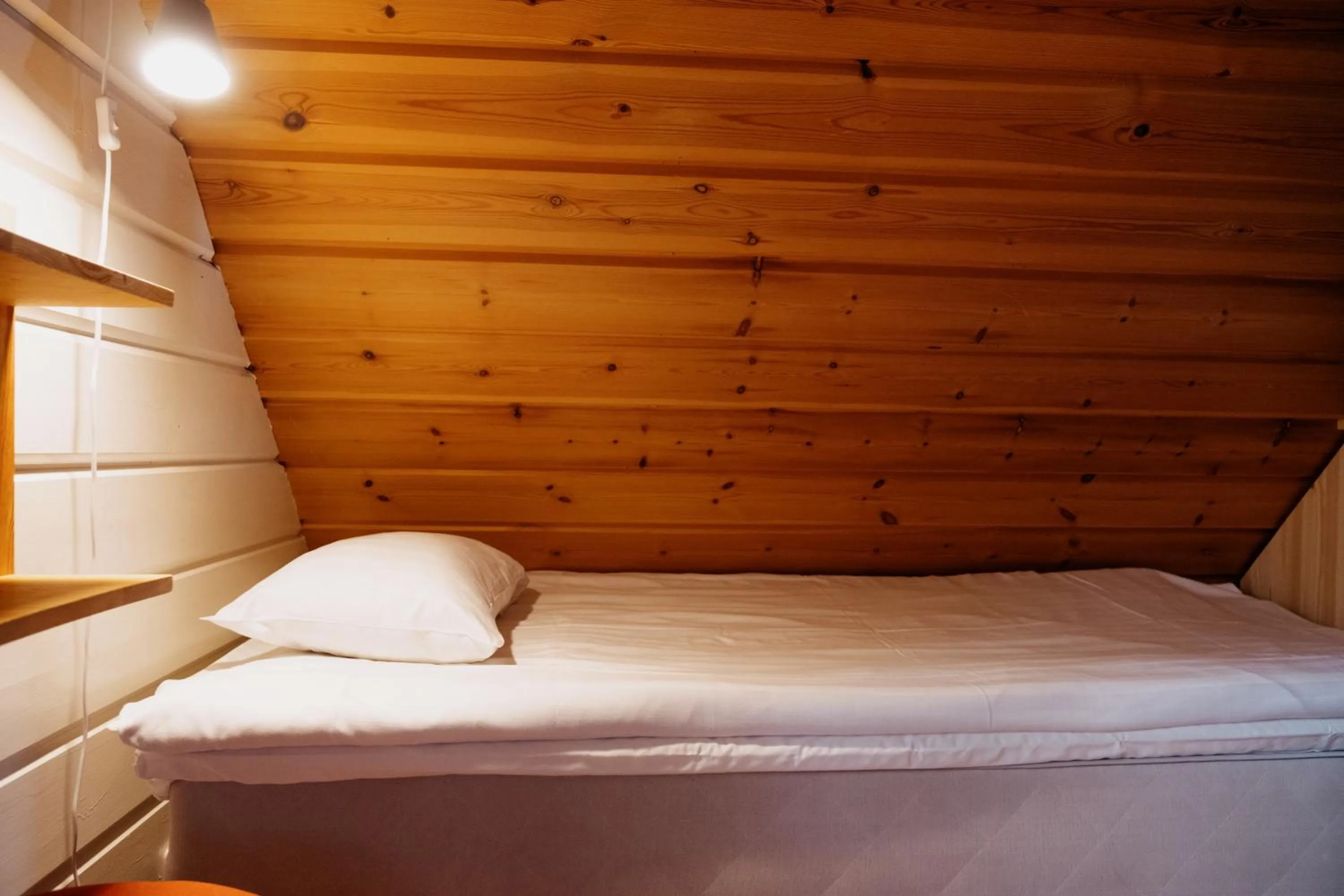 Bed in Abisko Mountain Lodge