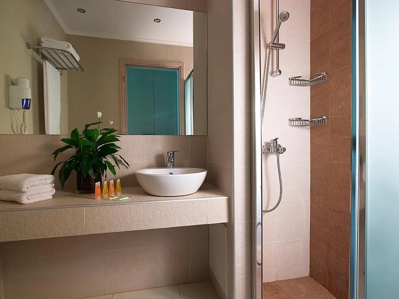 Bathroom in Eleftheria Hotel Bathroom in Eleftheria Hotel