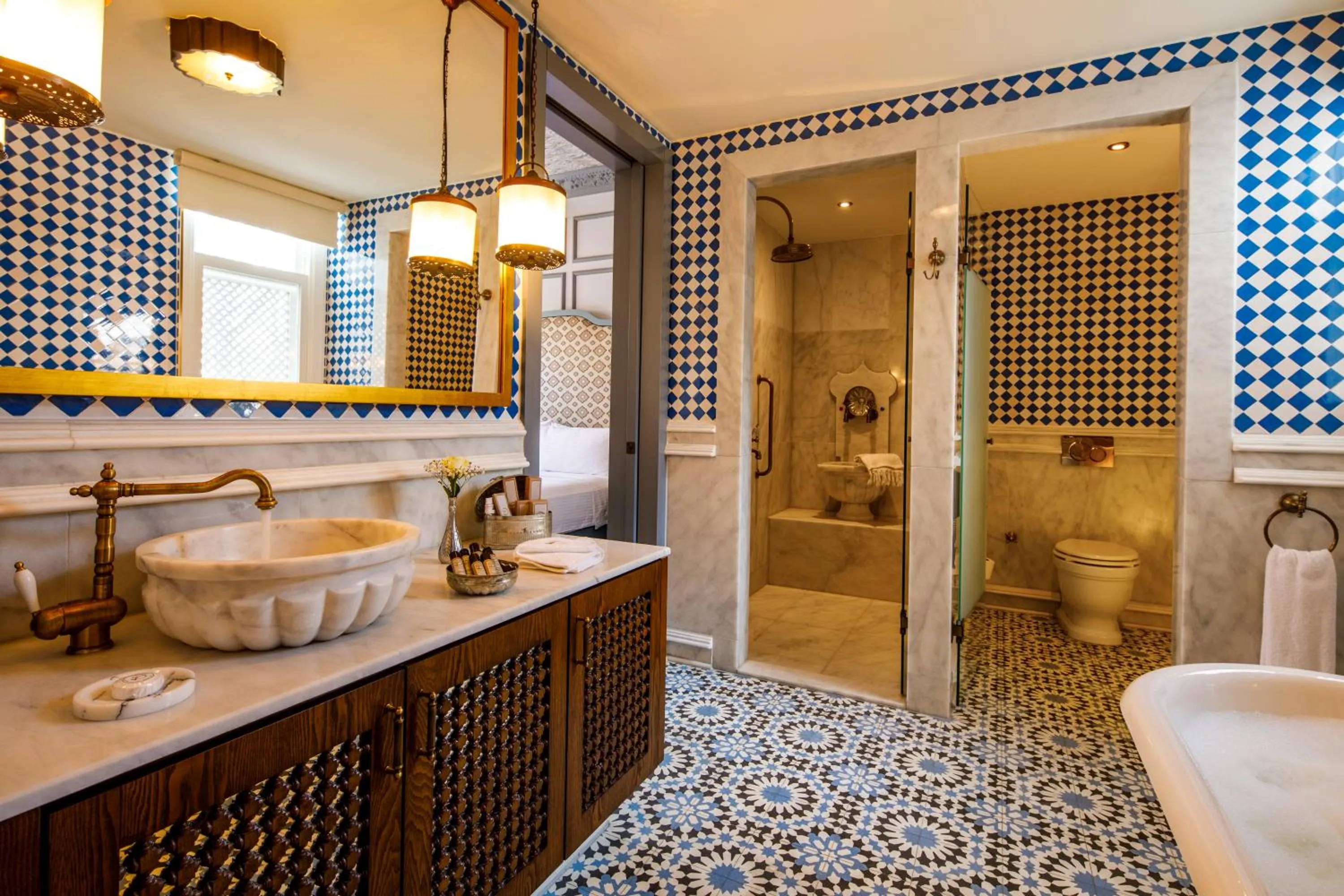 Toilet in Hagia Sofia Mansions Istanbul, Curio Collection by Hilton