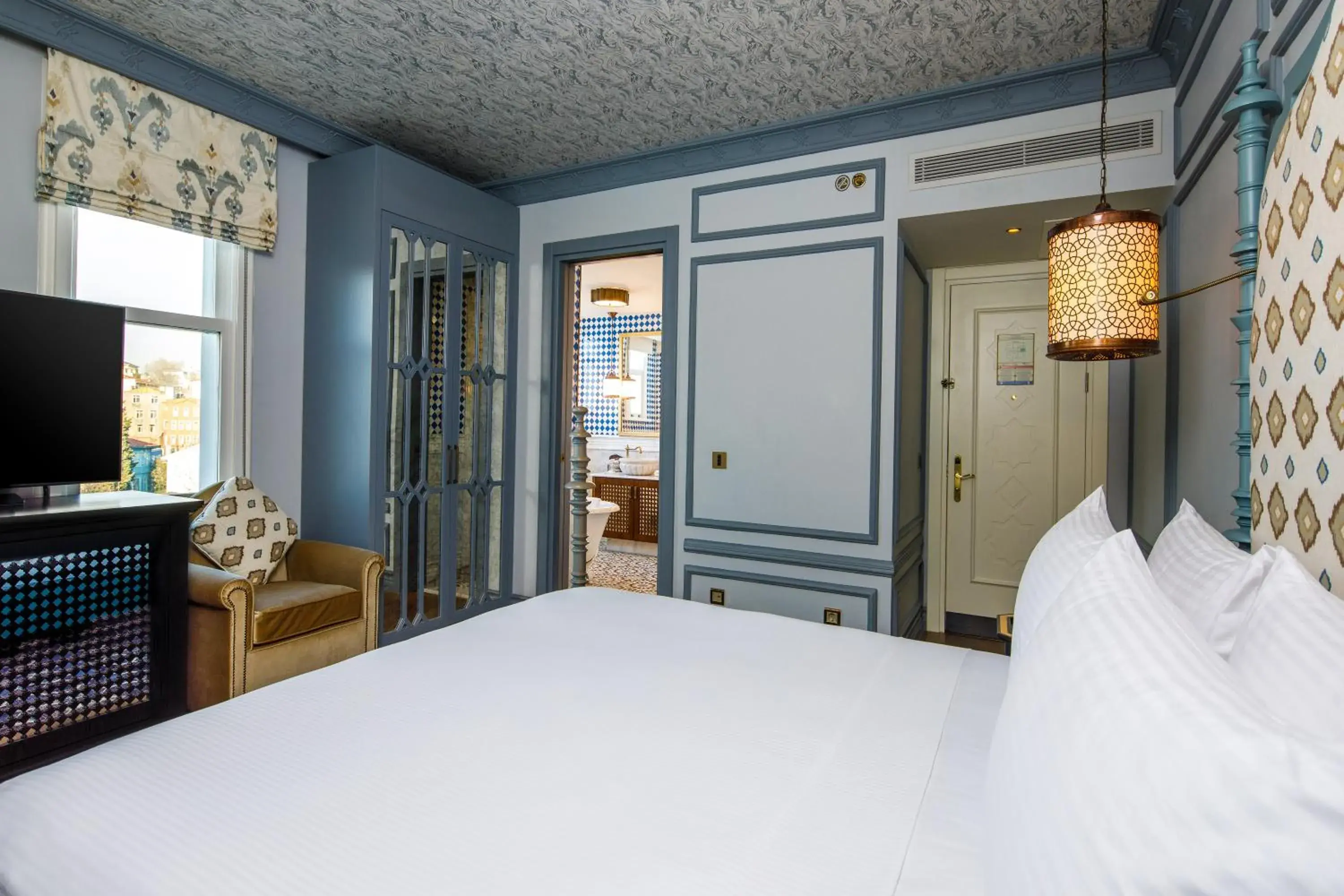 Bedroom, Bed in Hagia Sofia Mansions Istanbul, Curio Collection by Hilton Bedroom, Bed in Hagia Sofia Mansions Istanbul, Curio Collection by Hilton