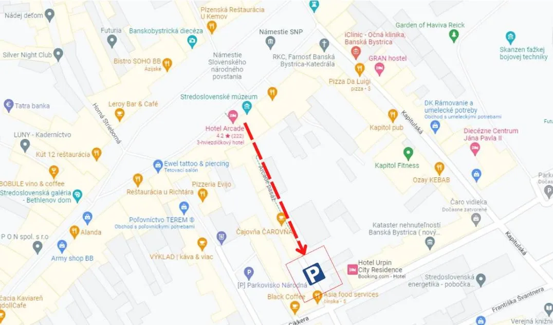 Parking in Hotel Arcade