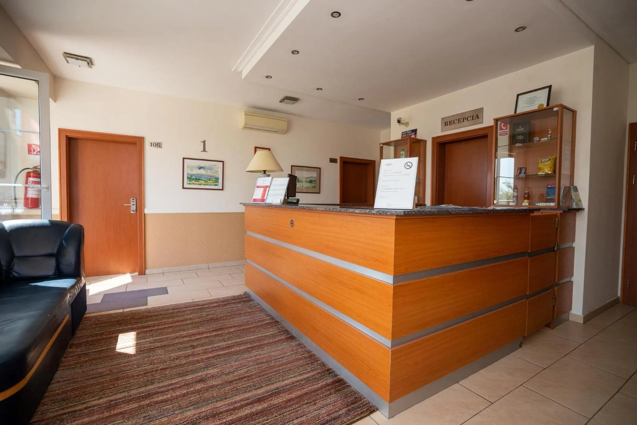 Lobby or reception in Hotel Dominika