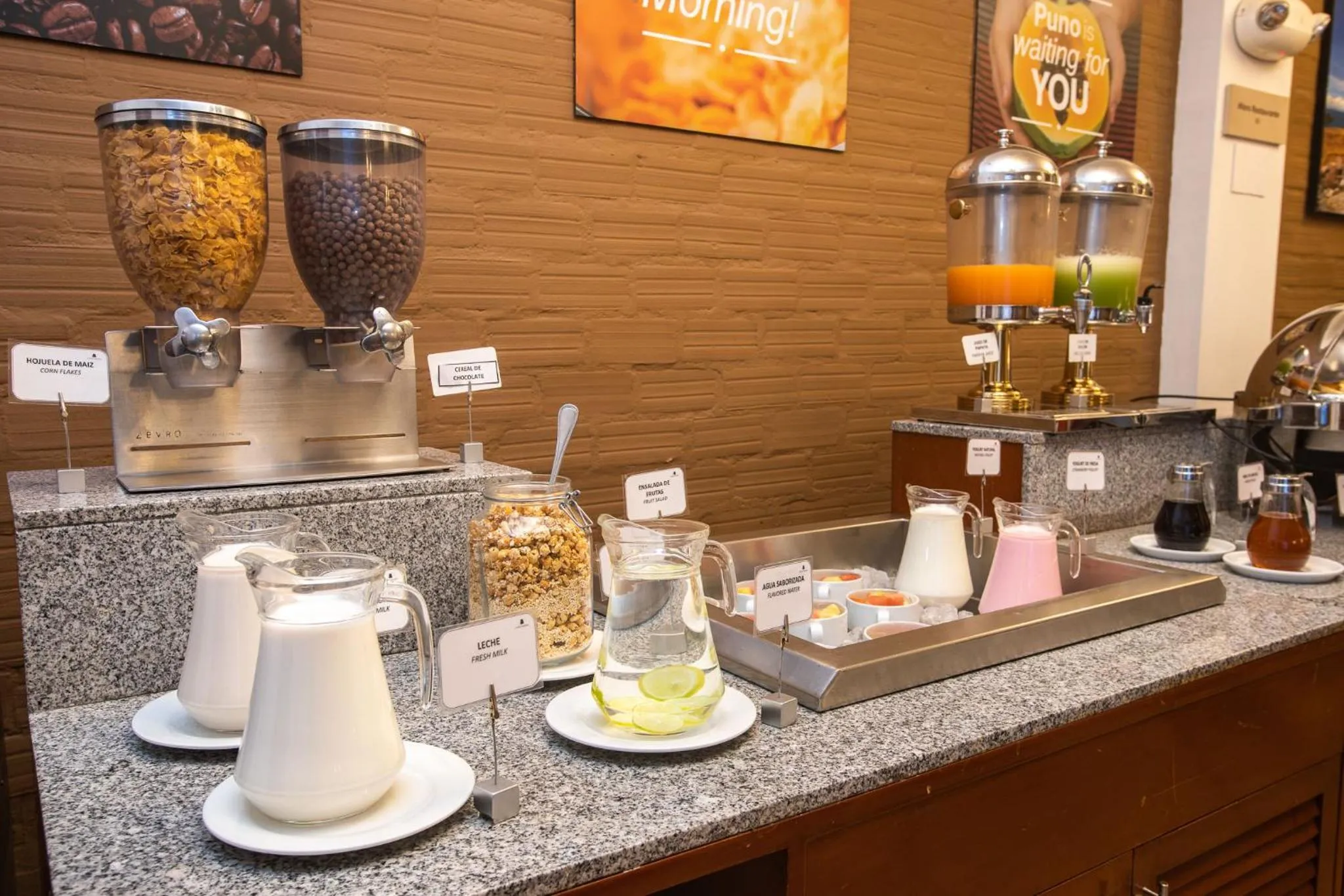 Buffet breakfast in Casa Andina Standard Puno