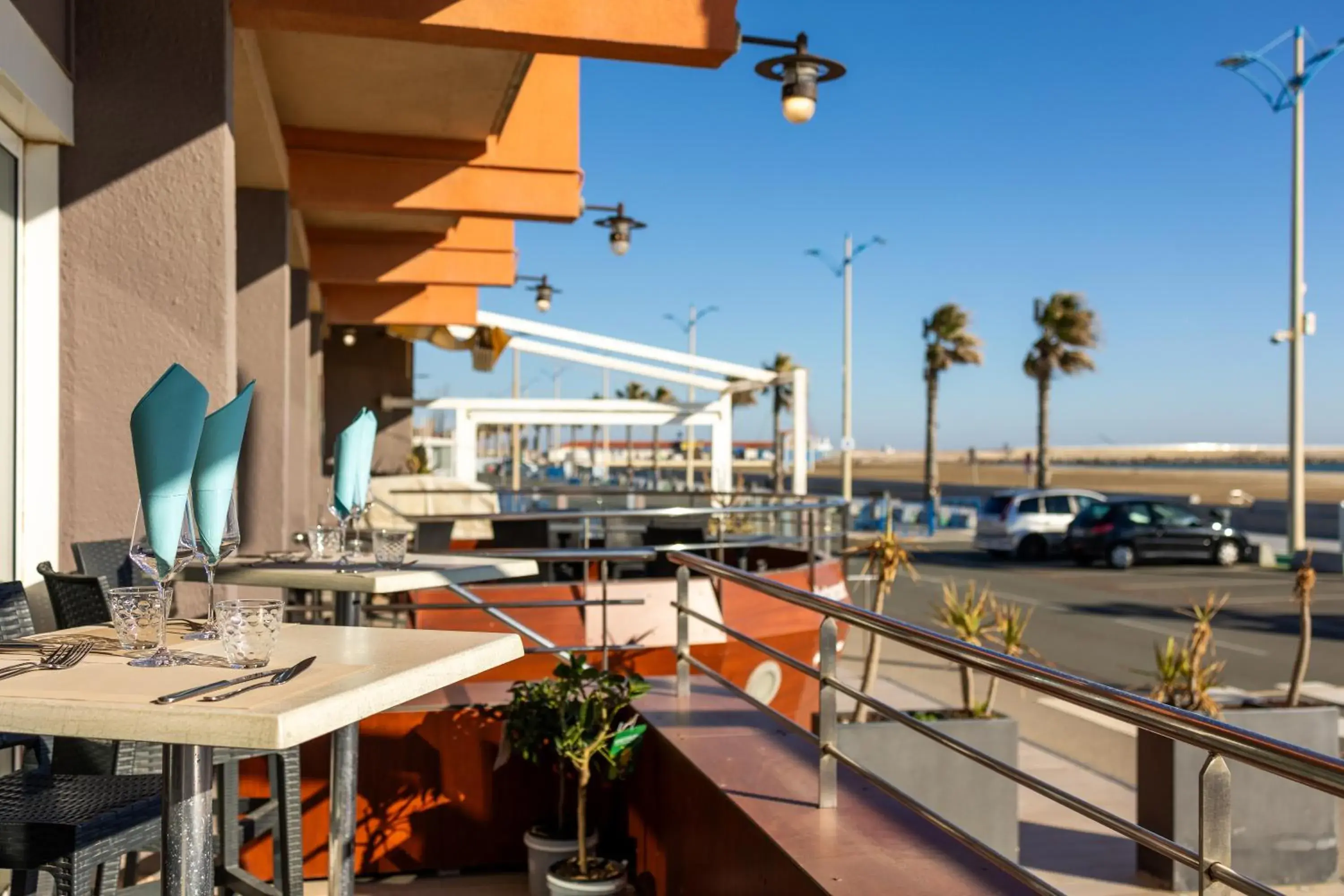 Balcony/Terrace in Logis Hôtel & Restaurant Mediterranee Balcony/Terrace in Logis Hôtel & Restaurant Mediterranee