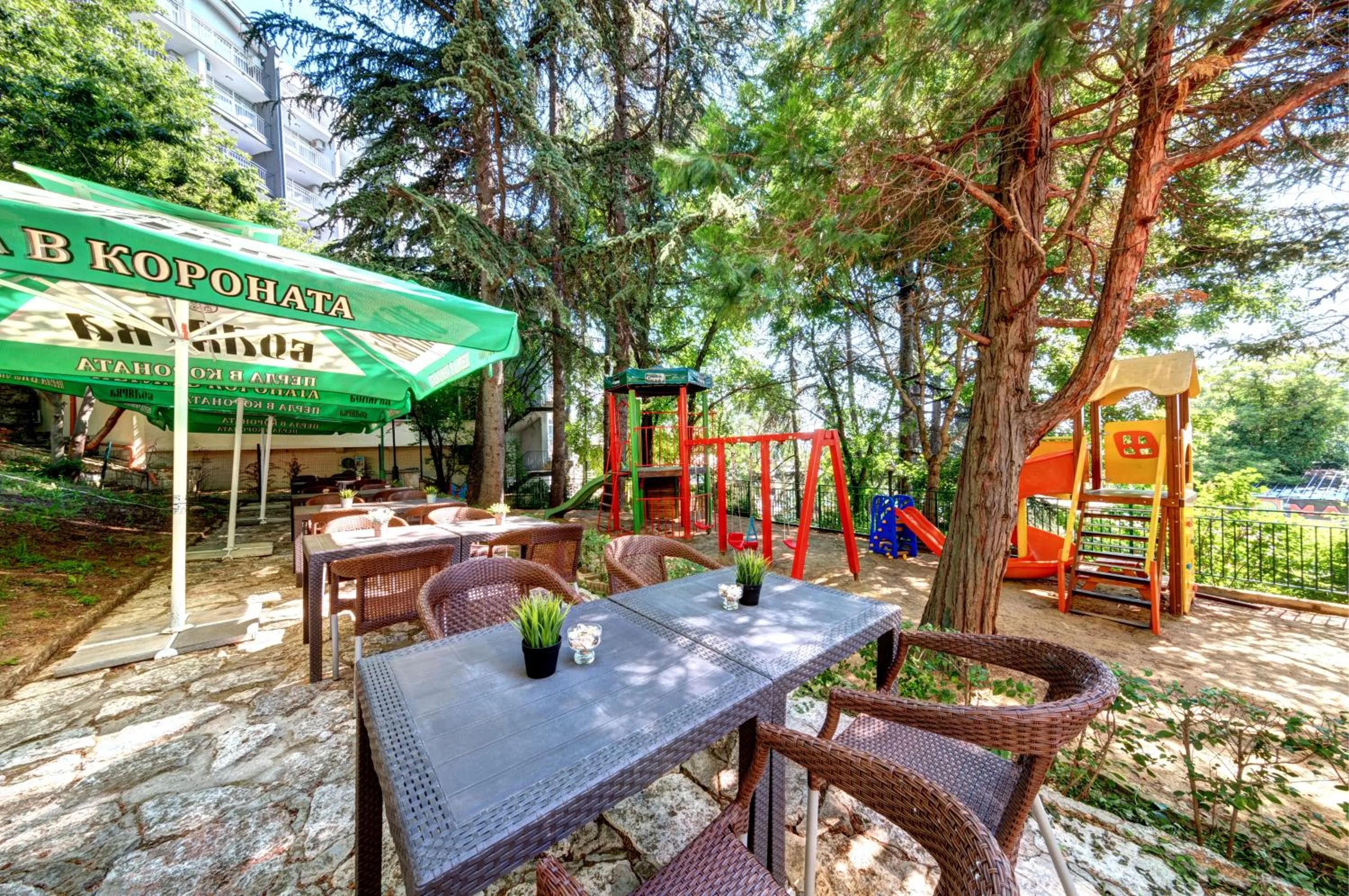 Patio in Palm Beach Hotel - All Inclusive with Free beach package & Private Beach