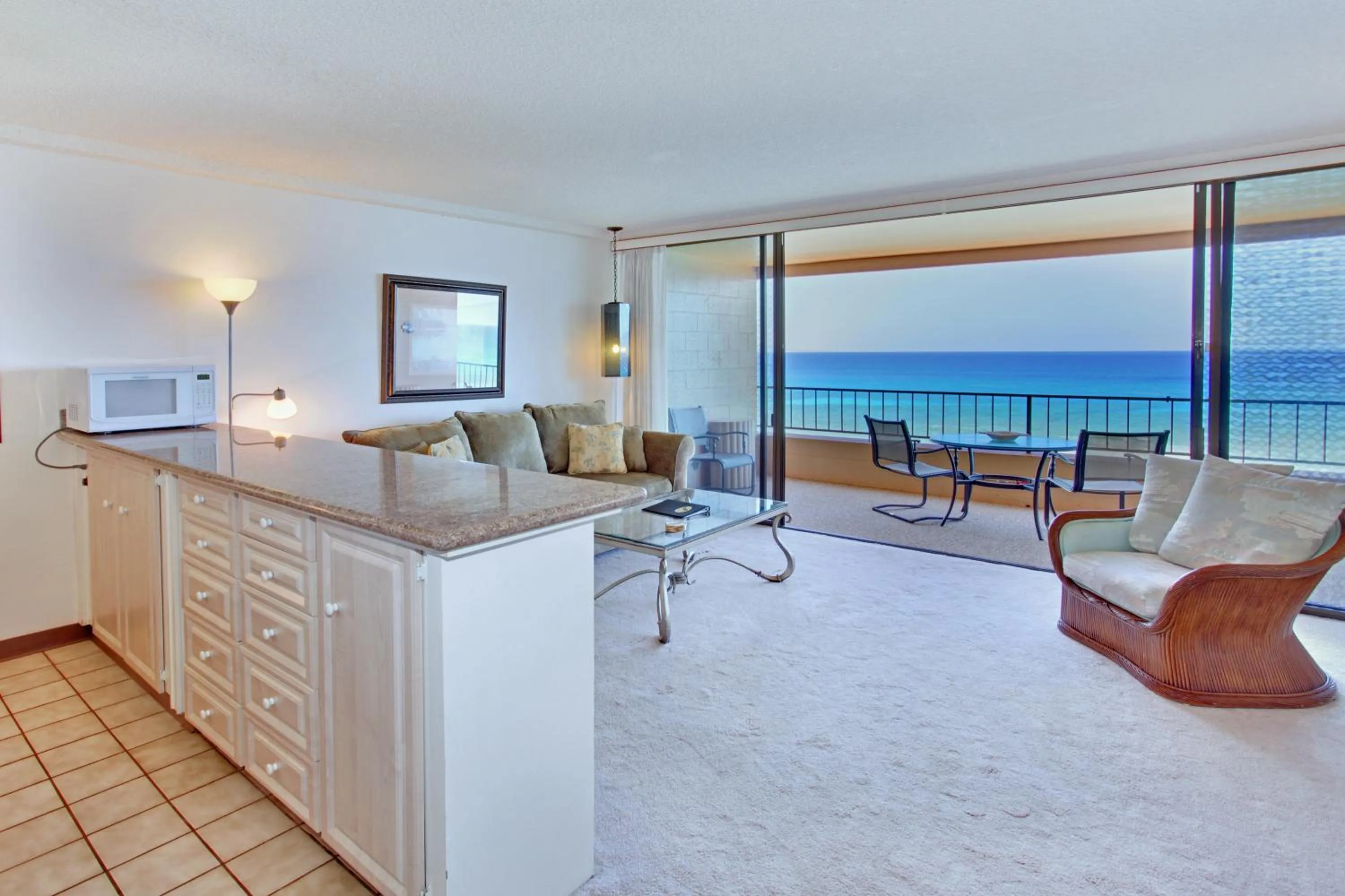 Living room in Maui Kai Condos - No Resort Fees