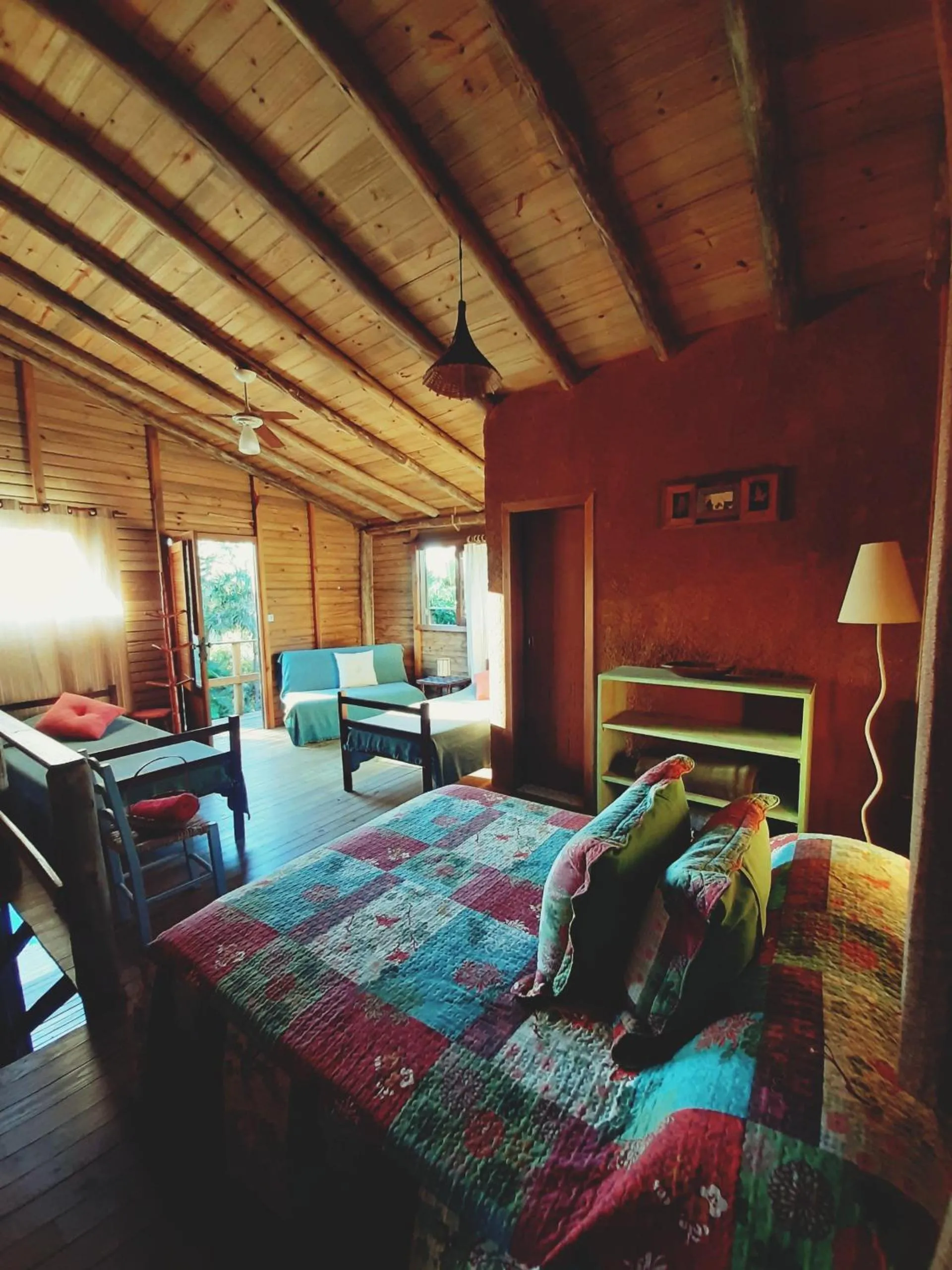 Bed in Villa Josefa - Cabanas completas com piscina e churrasqueira