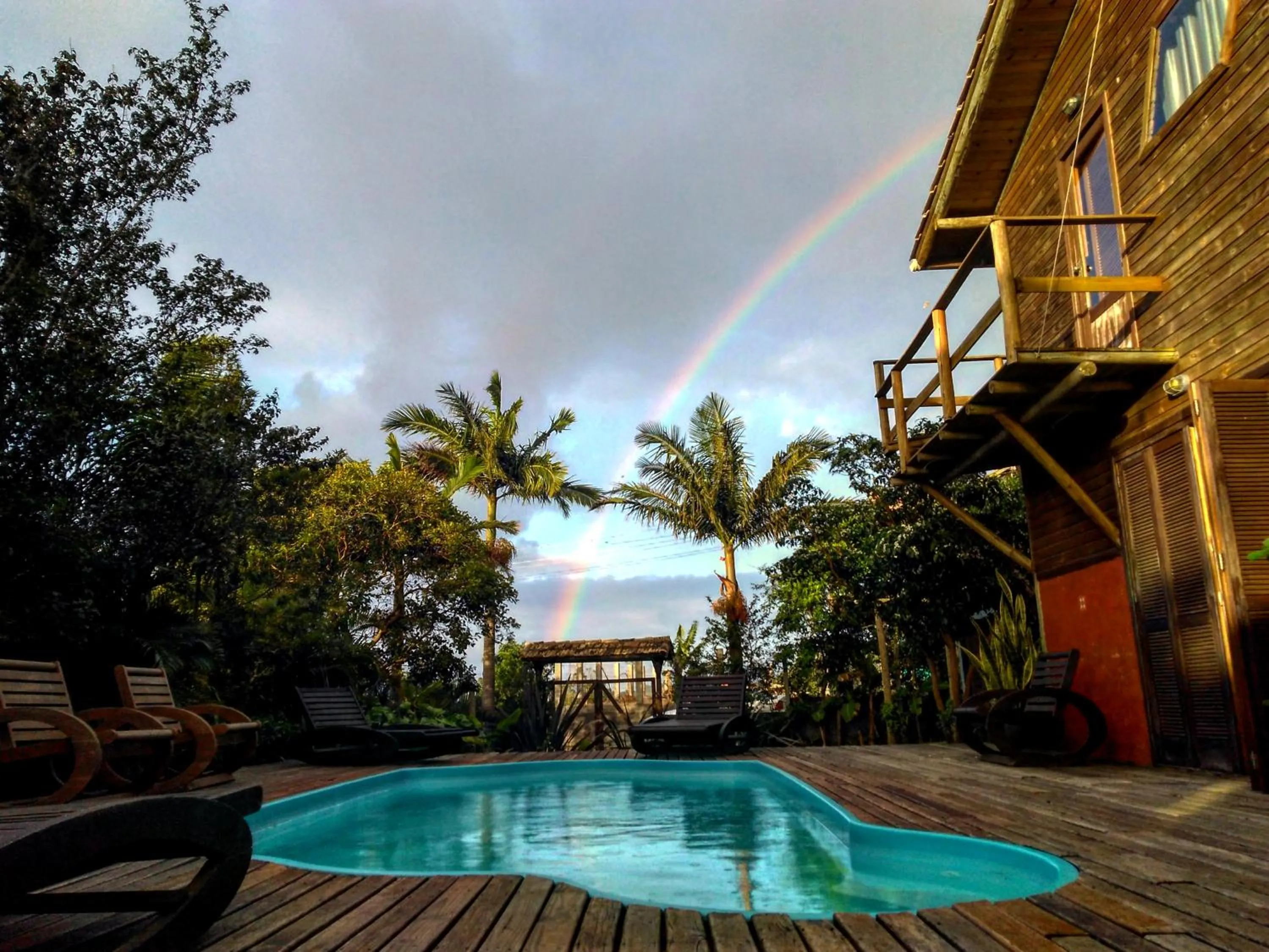 Pool view in Villa Josefa - Cabanas completas com piscina e churrasqueira
