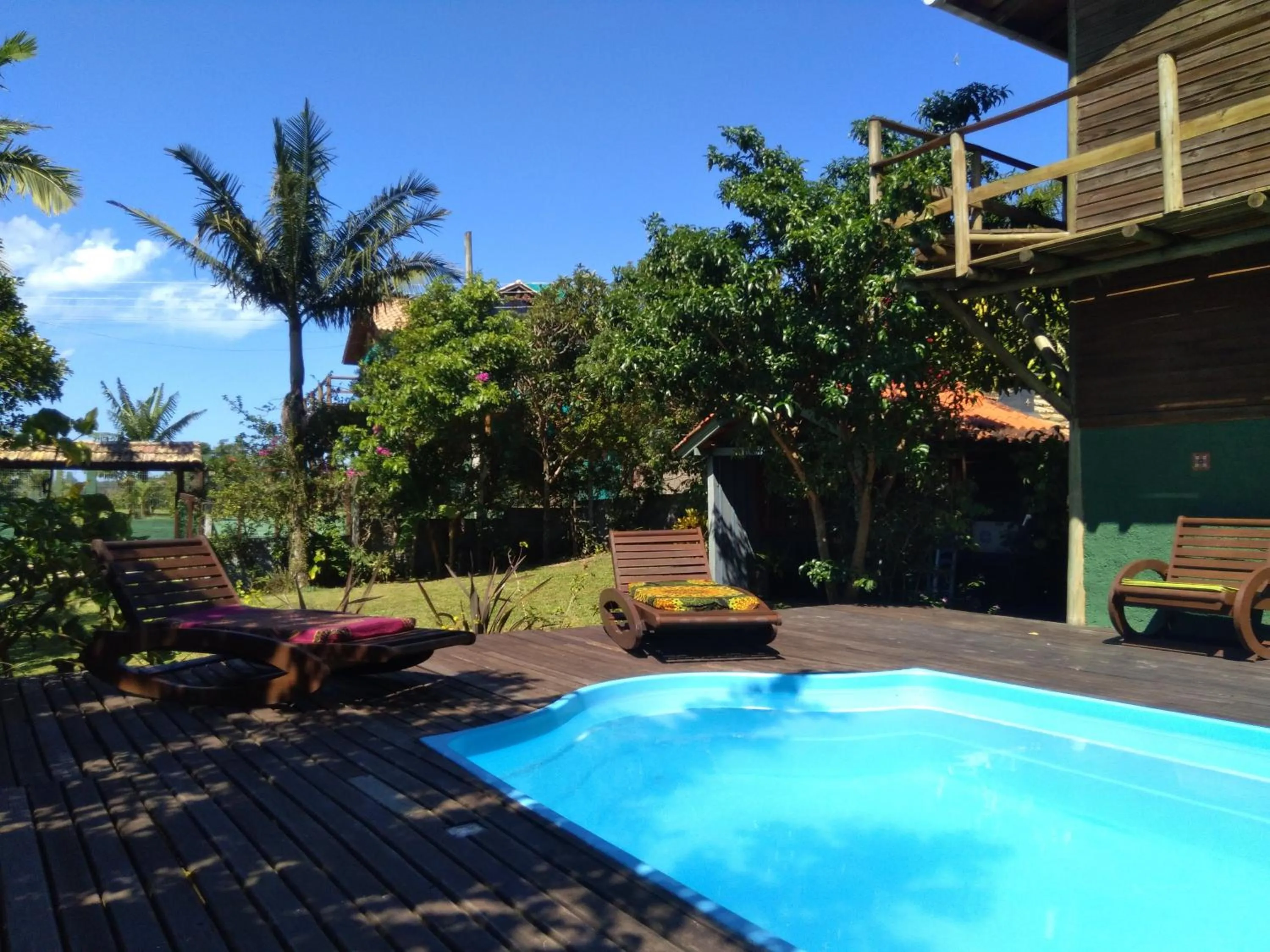 Pool view in Villa Josefa - Cabanas completas com piscina e churrasqueira