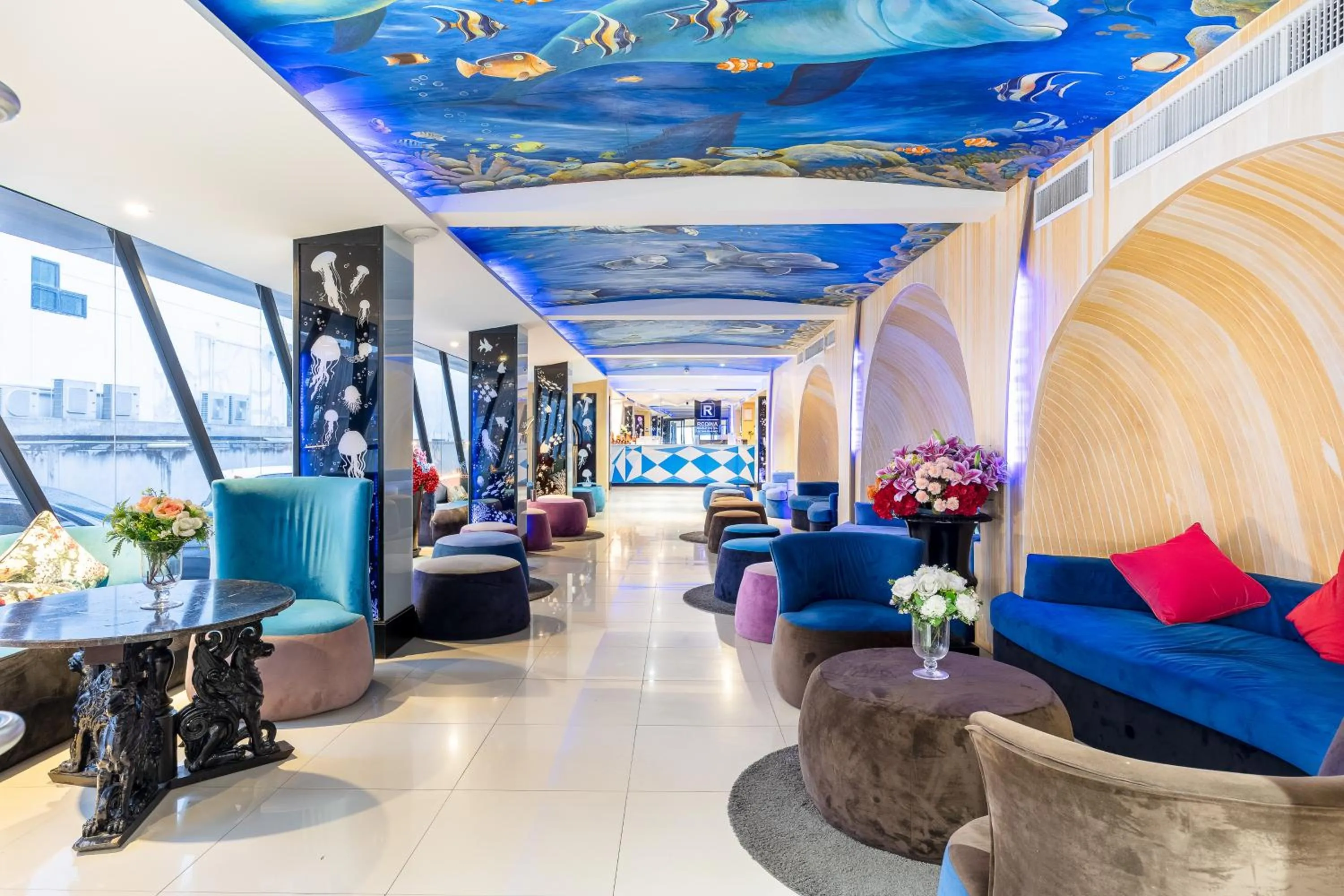 Seating area in Rodina Beach Hotel