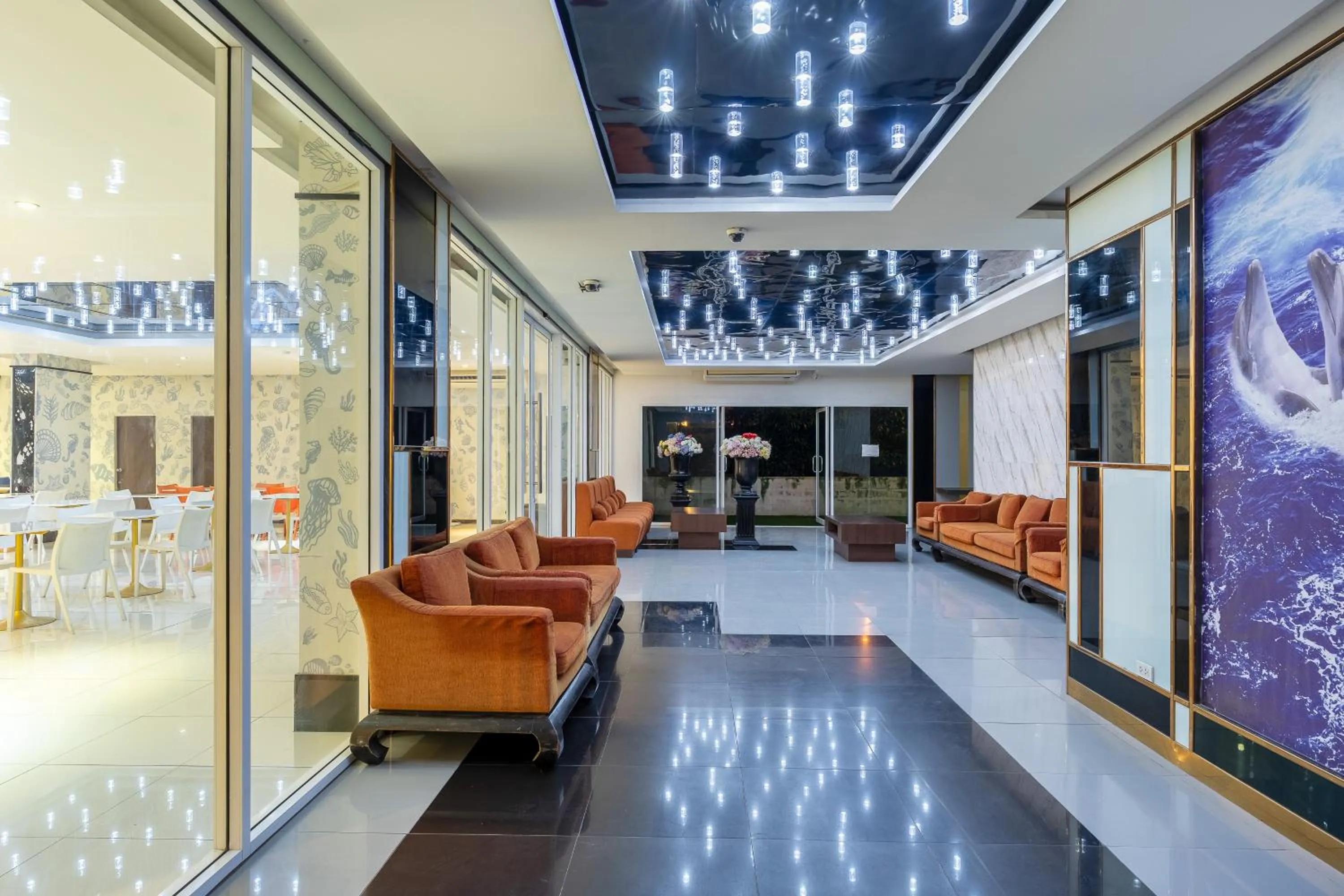 Seating area in Rodina Beach Hotel