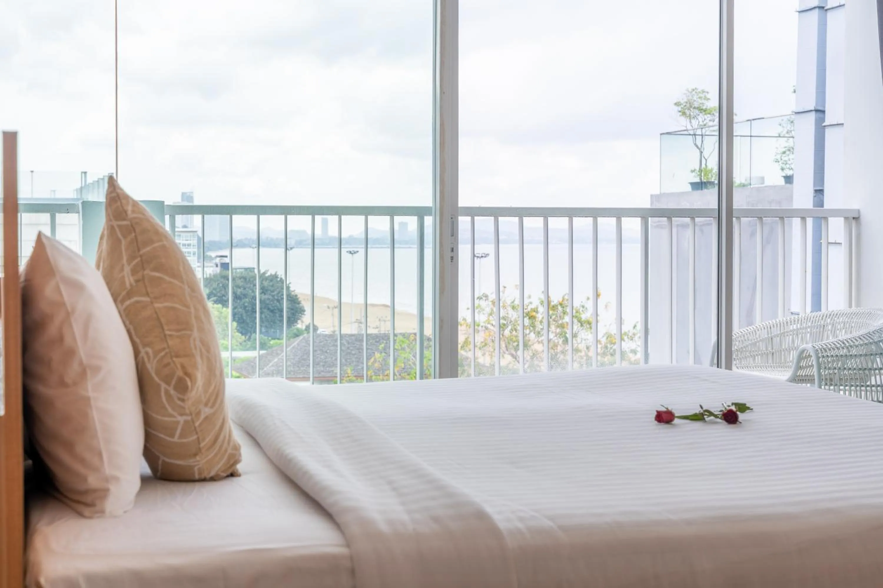 View (from property/room), Bed in Rodina Beach Hotel