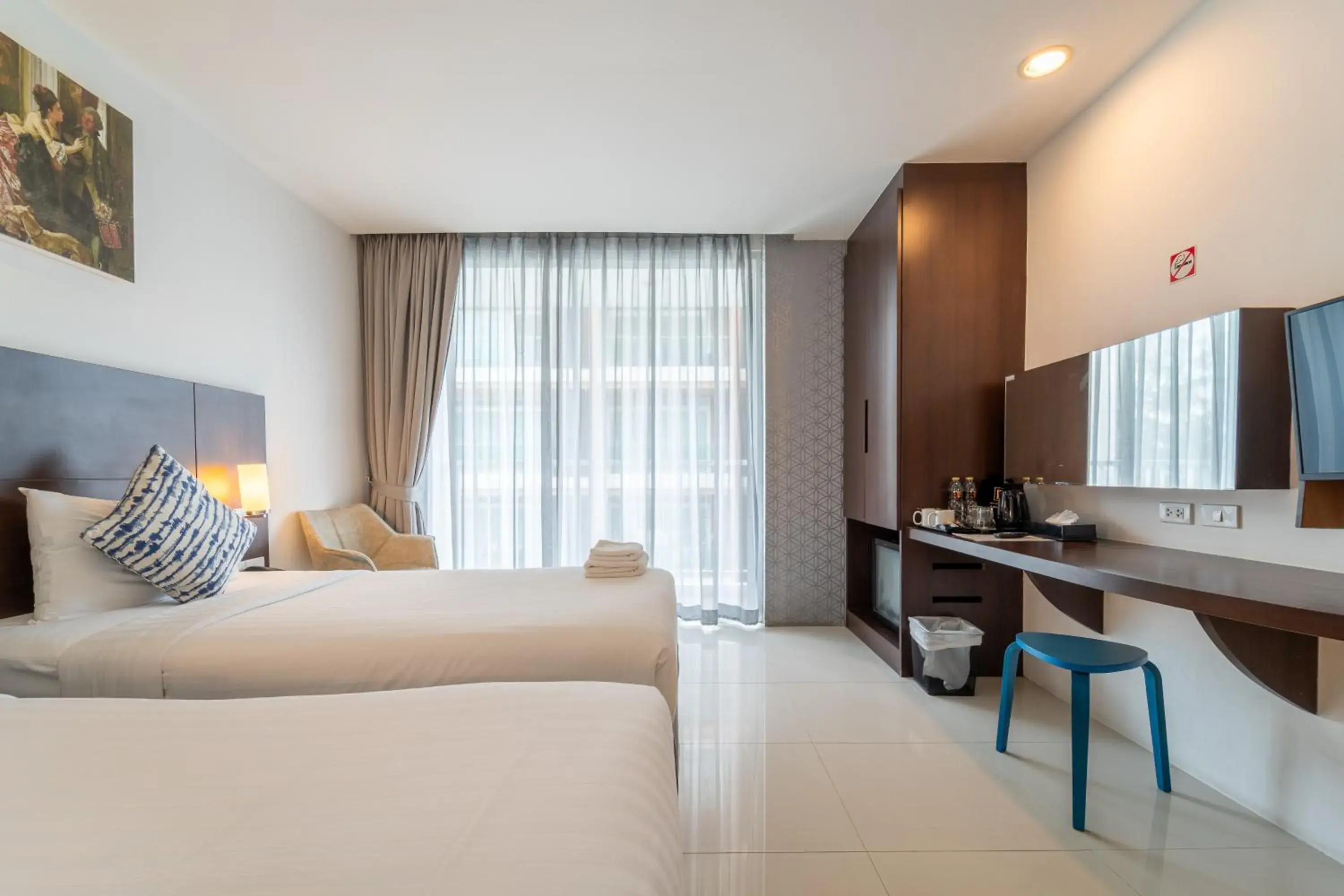 View (from property/room), Bed in Rodina Beach Hotel View (from property/room), Bed in Rodina Beach Hotel