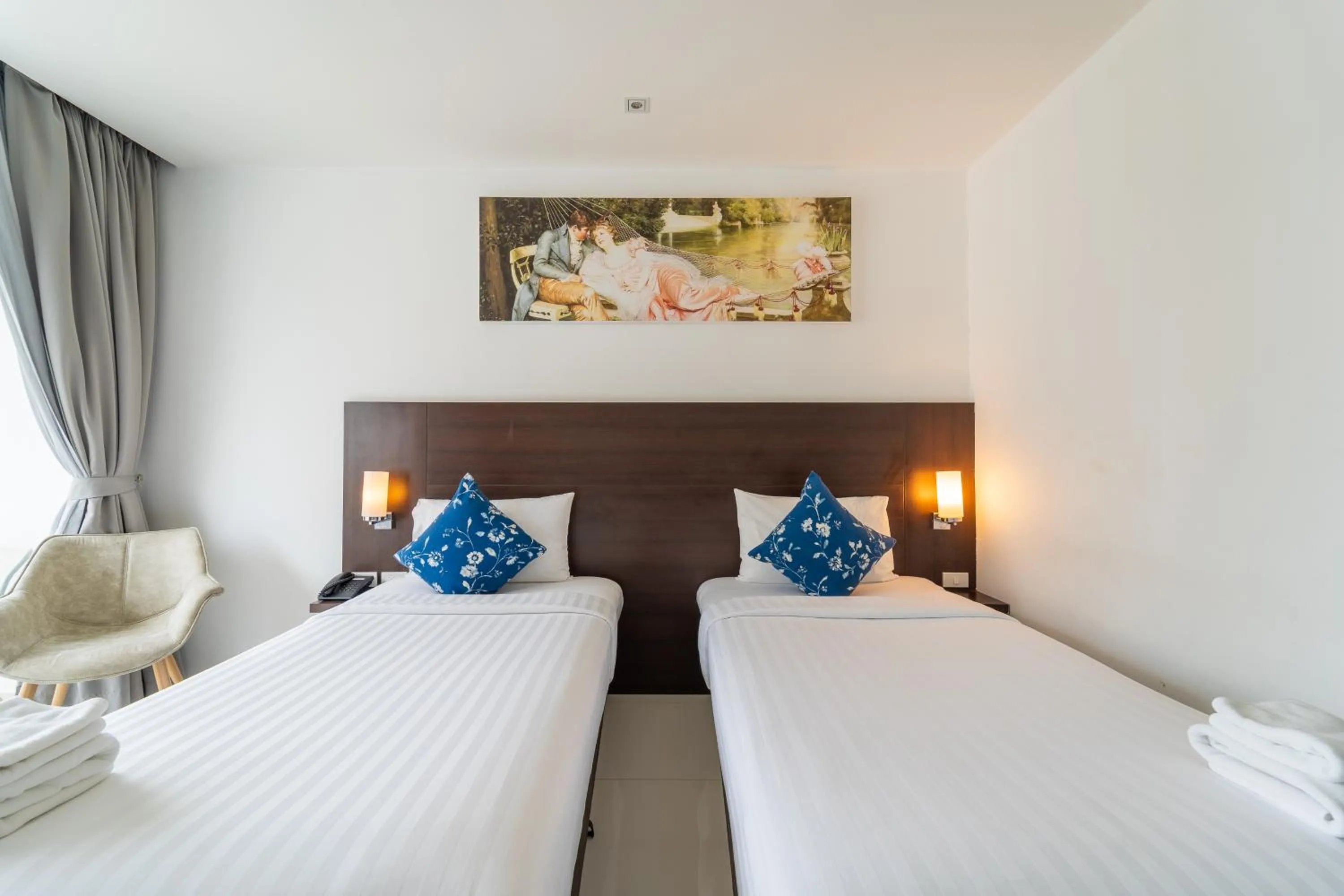 Bed in Rodina Beach Hotel