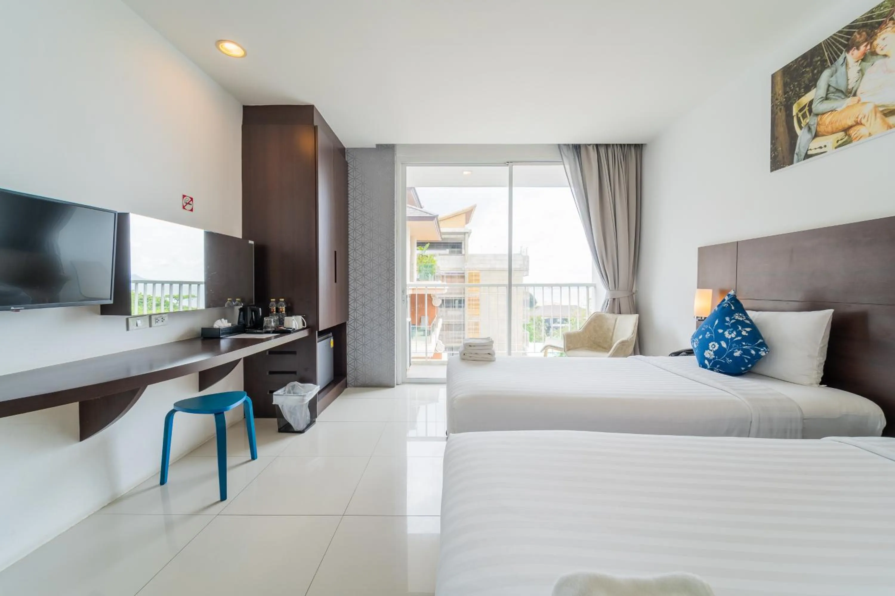 Bed in Rodina Beach Hotel