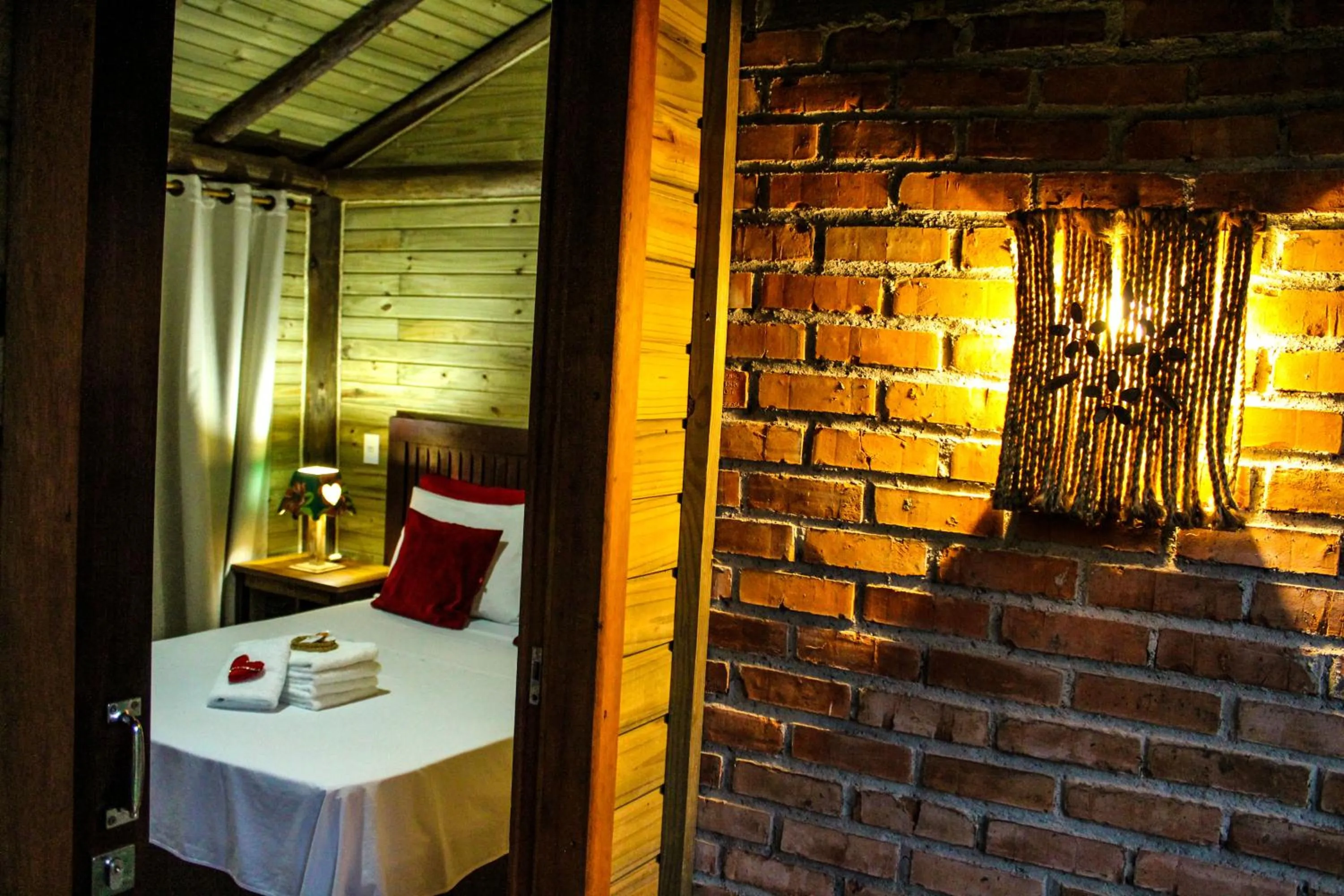 Bed in Pousada & Camping Nativos dos Canyons