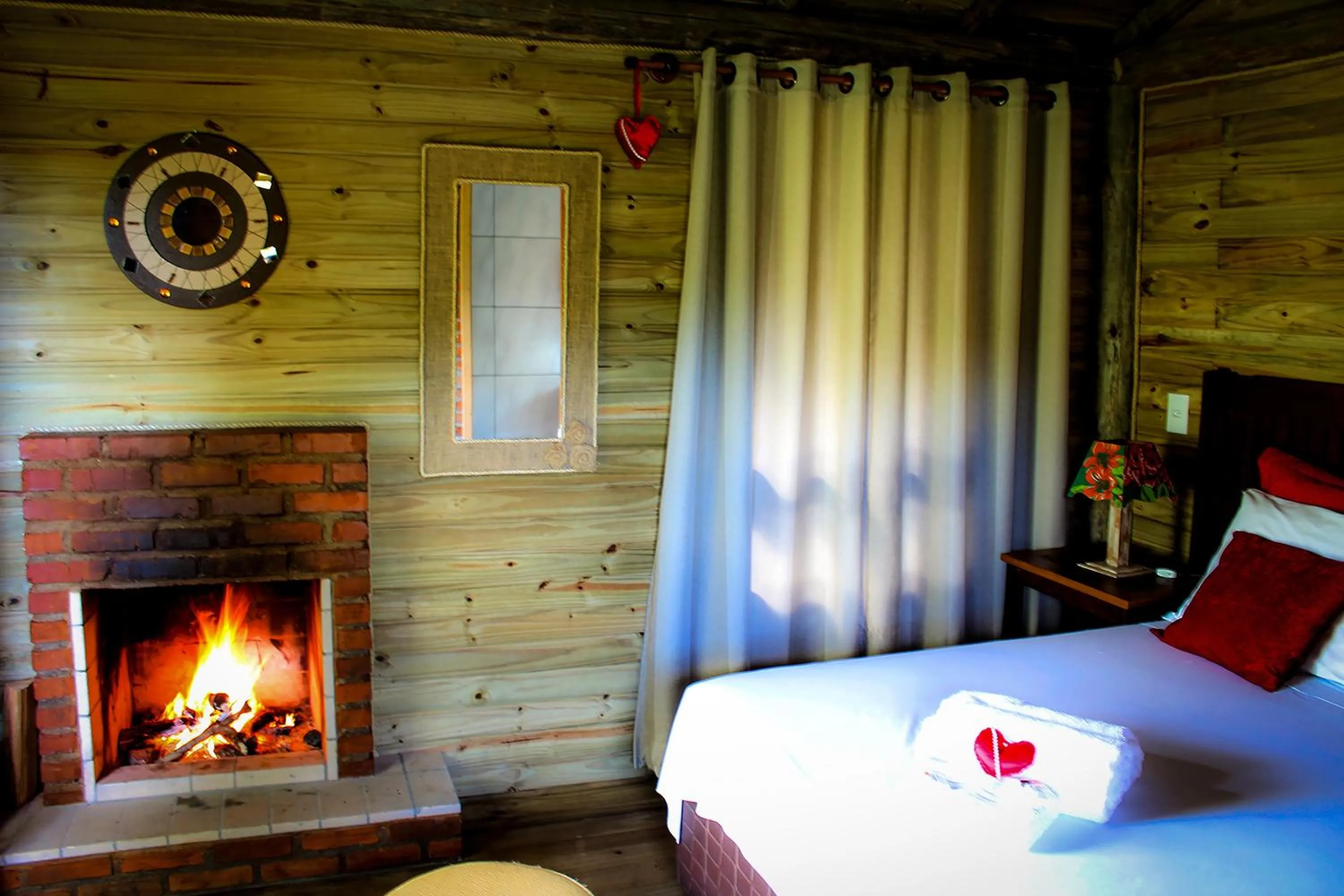 Bed in Pousada & Camping Nativos dos Canyons