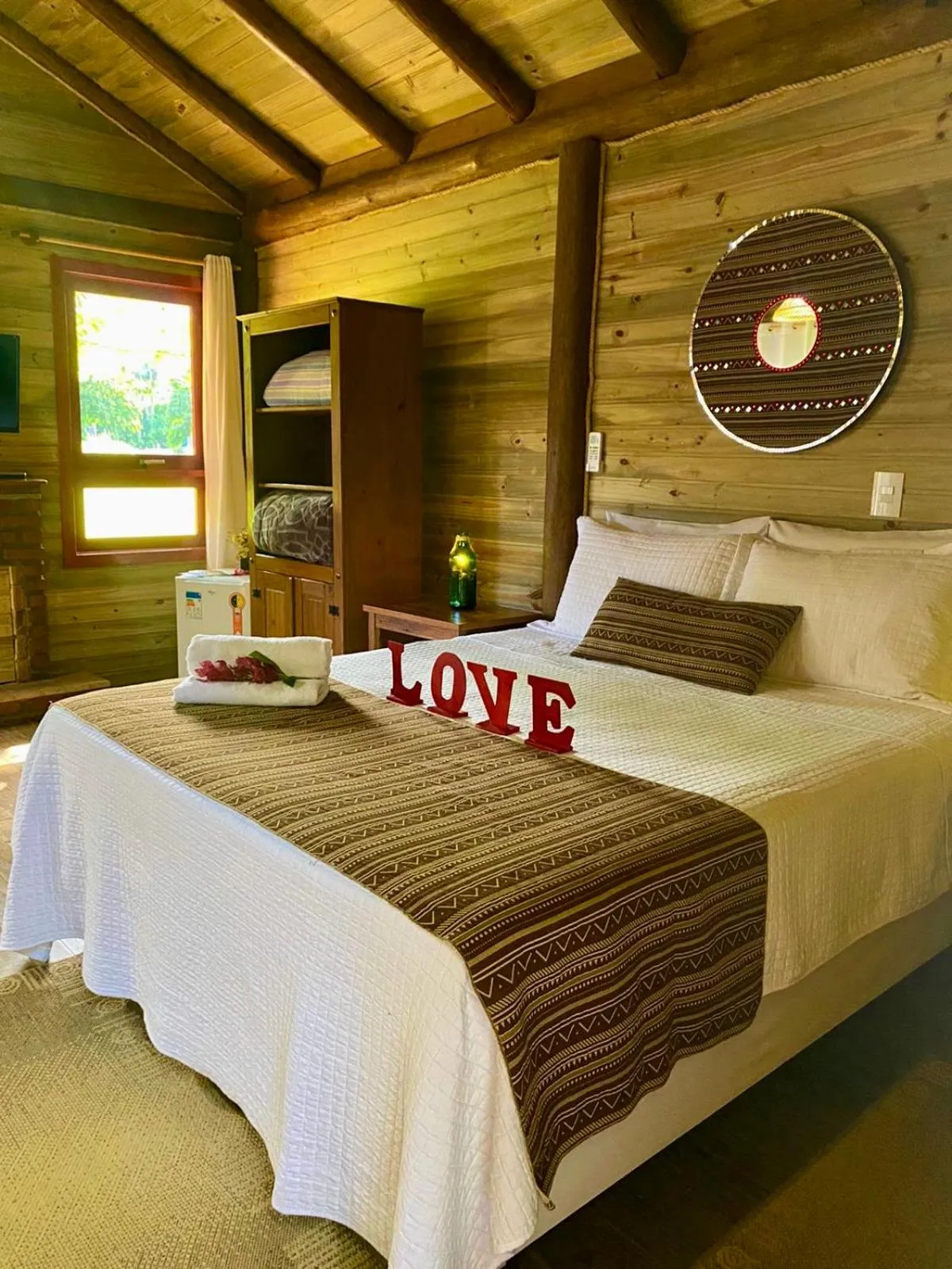 Bed in Pousada & Camping Nativos dos Canyons