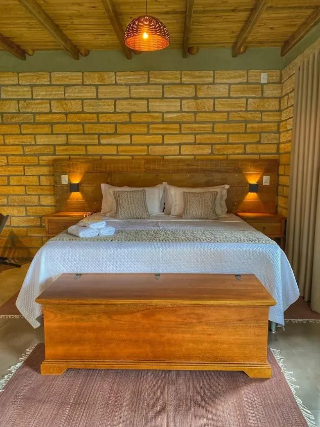 Photo of the whole room, Bed in Pousada & Camping Nativos dos Canyons