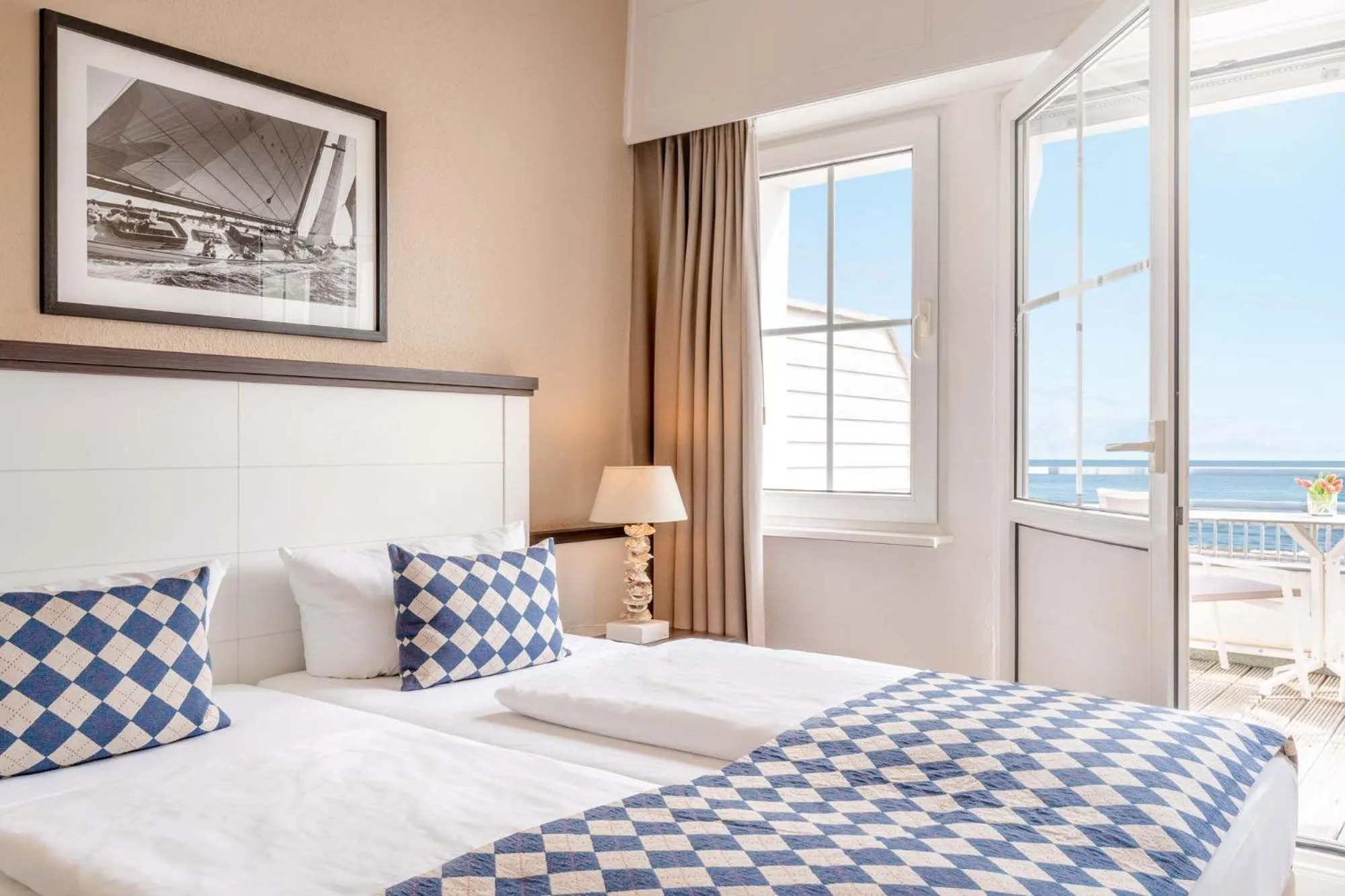 Photo of the whole room, Bed in Hotel Strandschlösschen