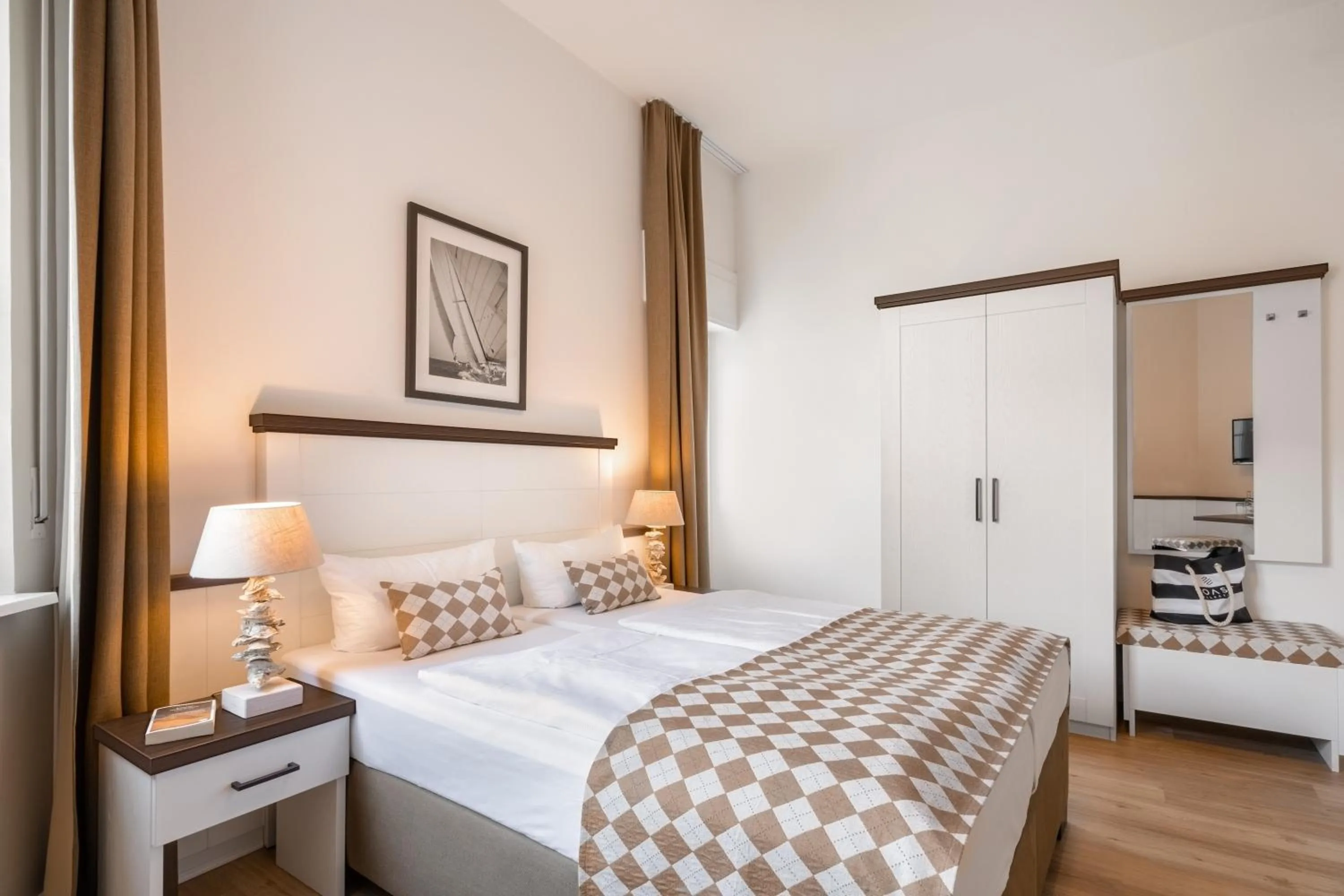 Photo of the whole room, Bed in Hotel Strandschlösschen