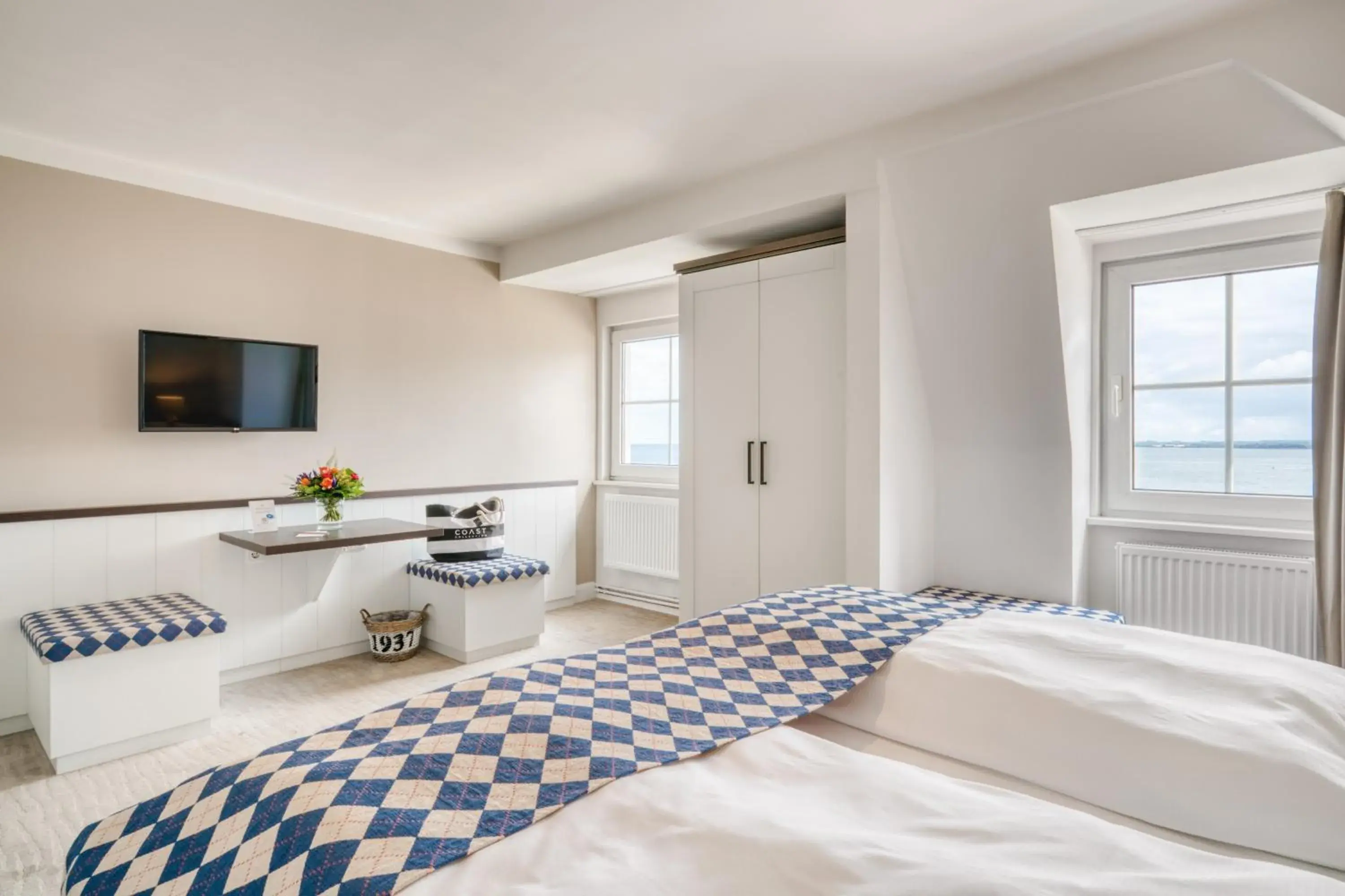 Bed in Hotel Strandschlösschen Bed in Hotel Strandschlösschen