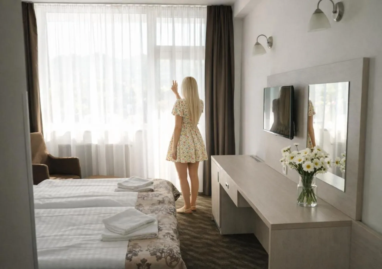 View (from property/room), Bed in Hotel Magnólia