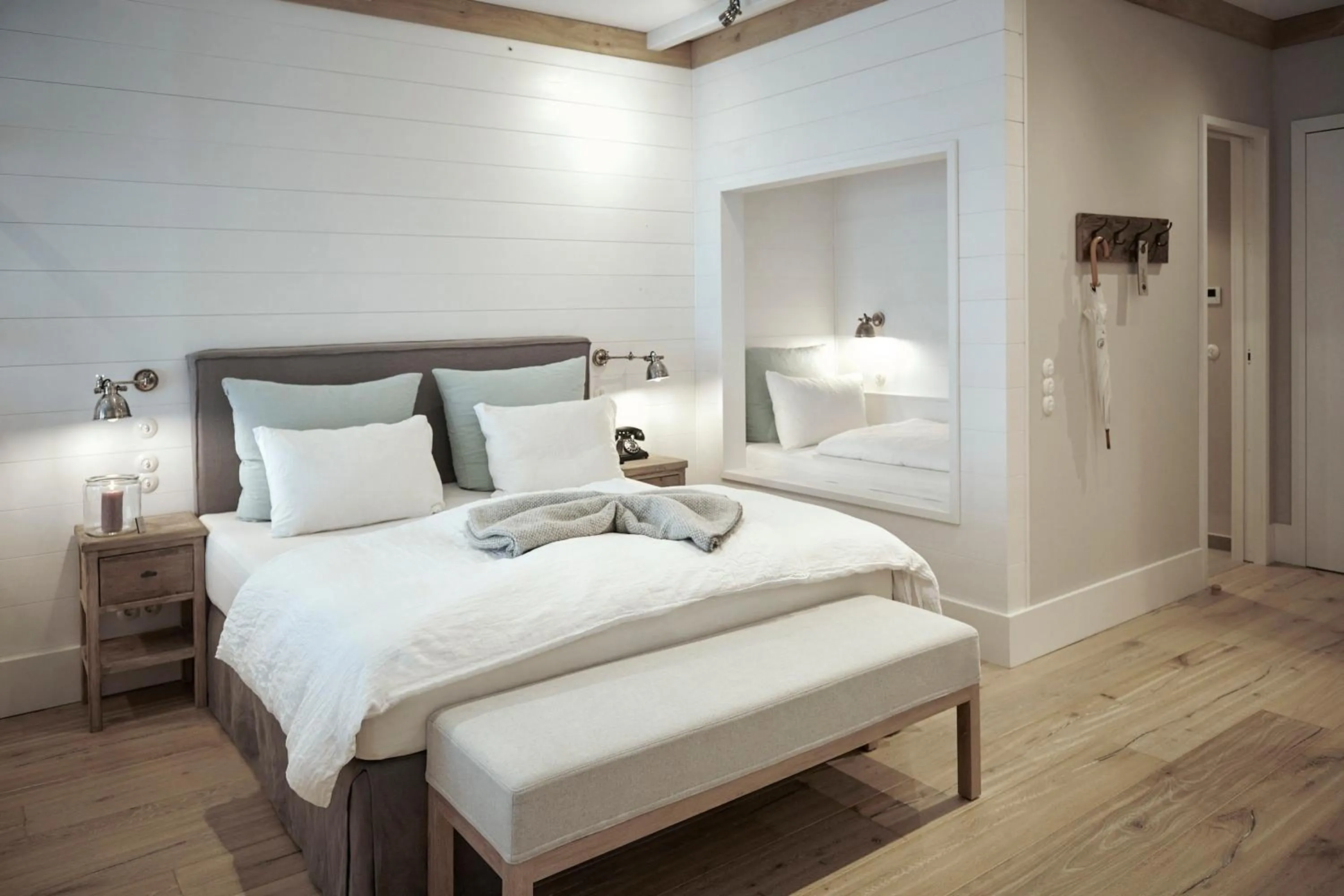 Bed in The Cozy Hotel & Lofts Timmendorfer Strand