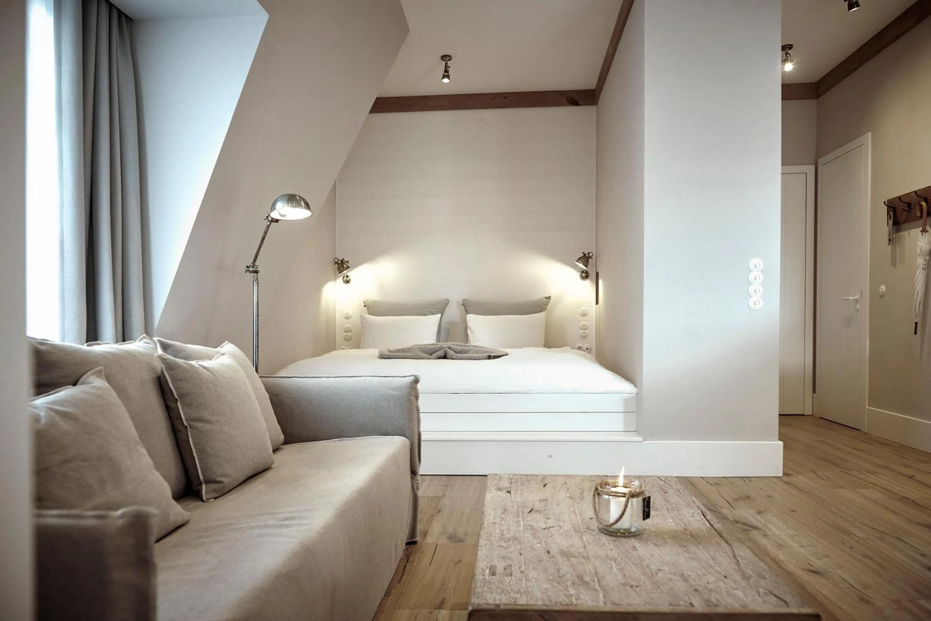 Bed in The Cozy Hotel & Lofts Timmendorfer Strand