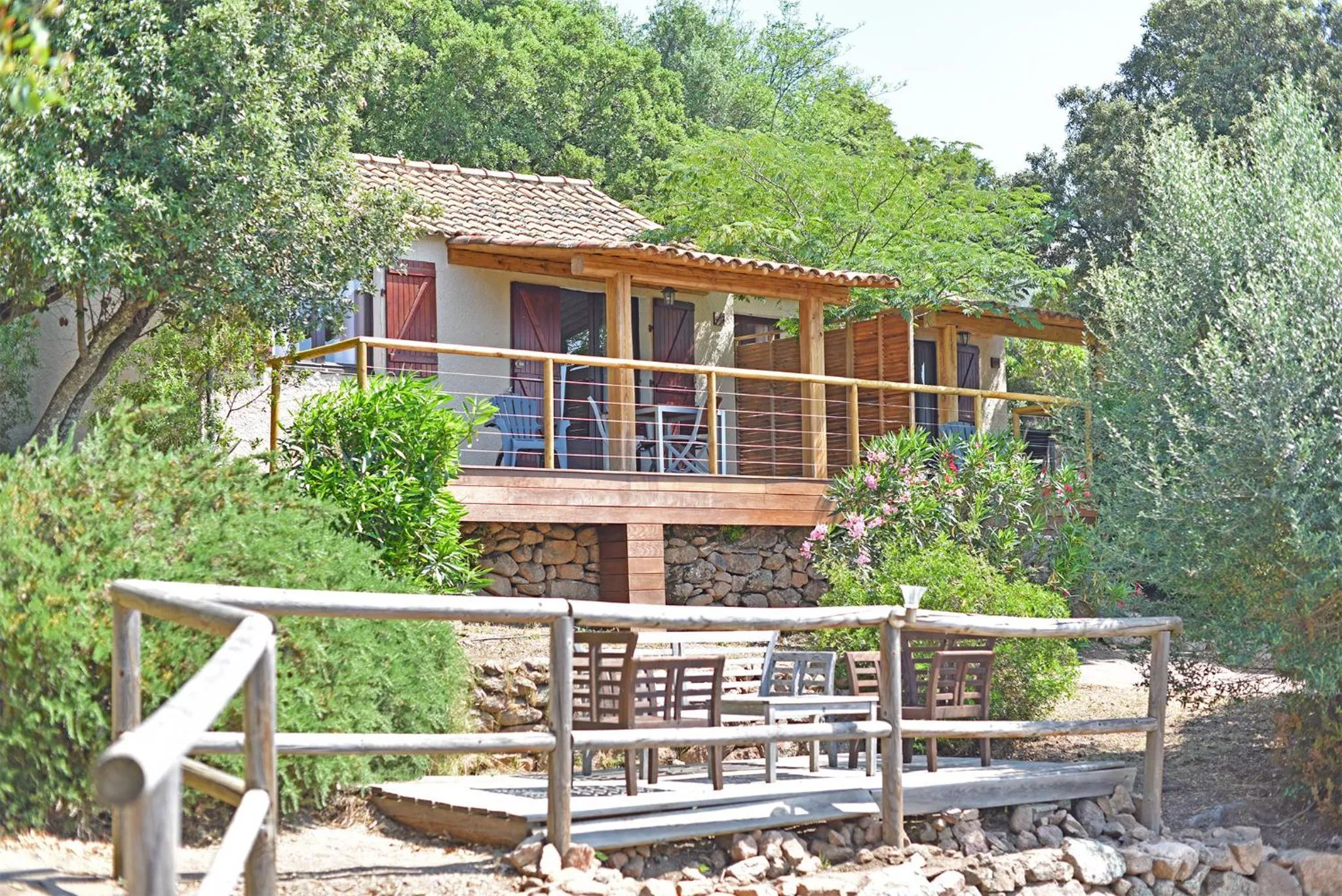 Balcony/Terrace in Bungalows Du Maquis