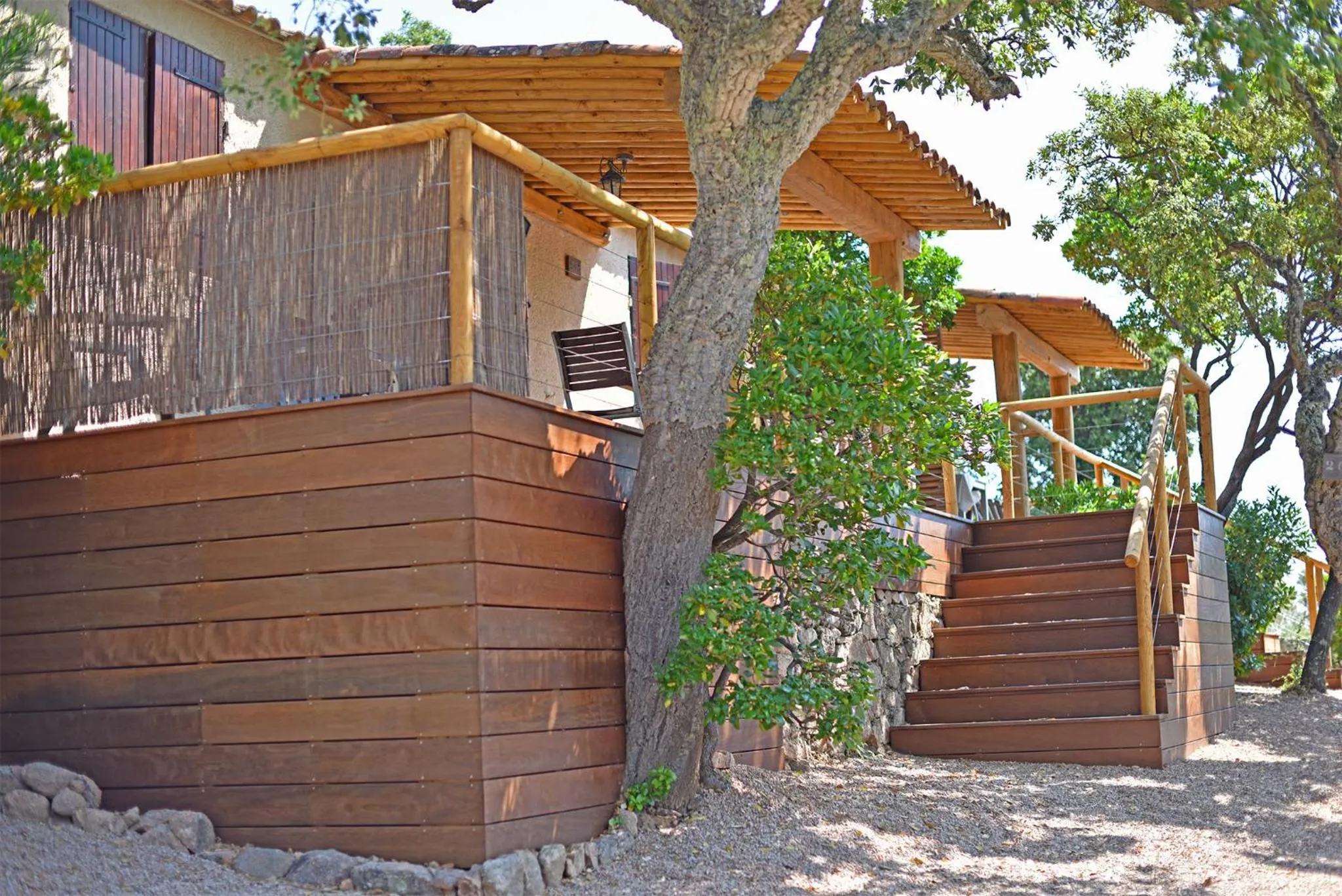 Patio in Bungalows Du Maquis