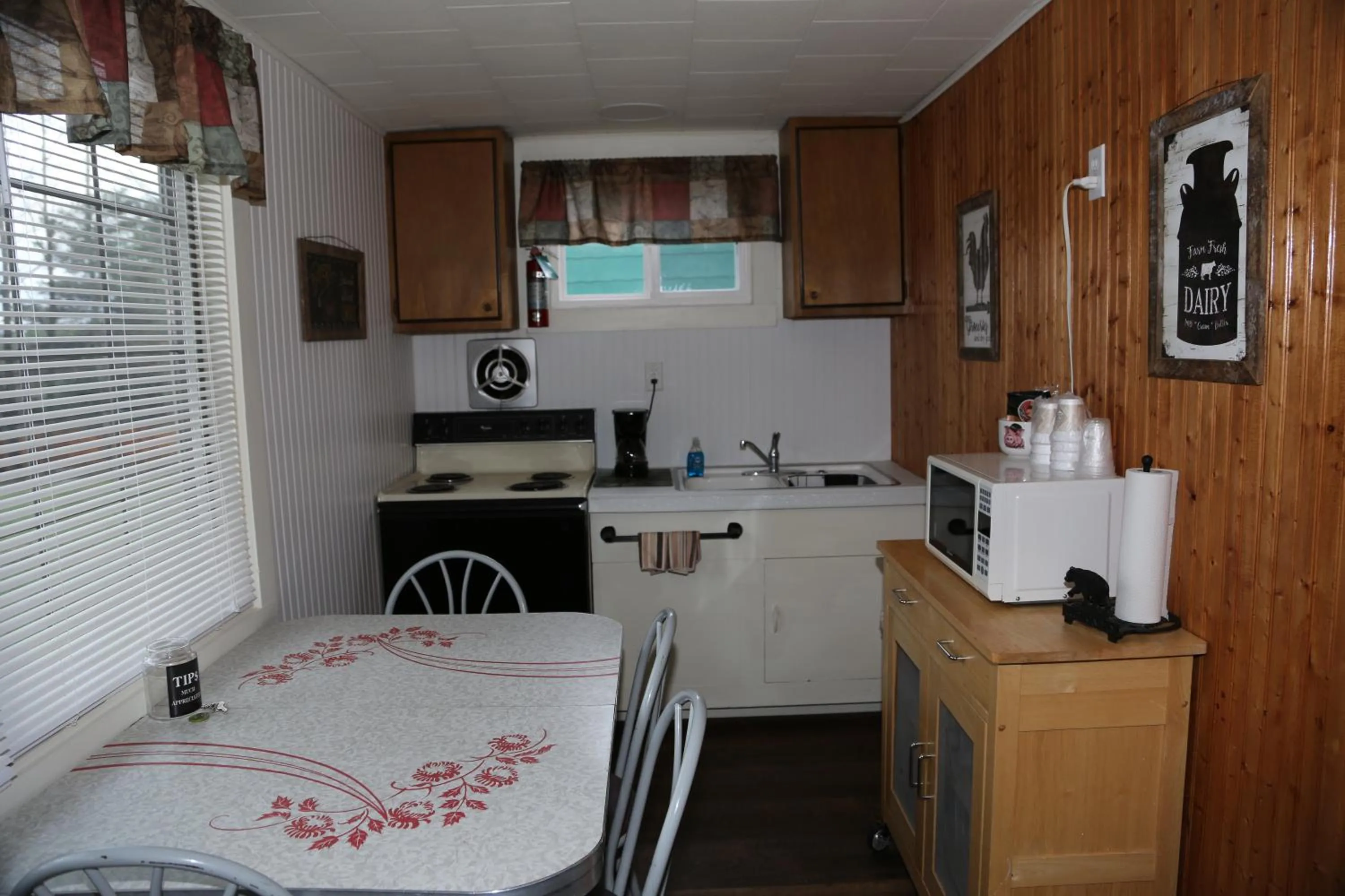 Kitchen or kitchenette in Rowe's Adirondack Cabins of Schroon Lake
