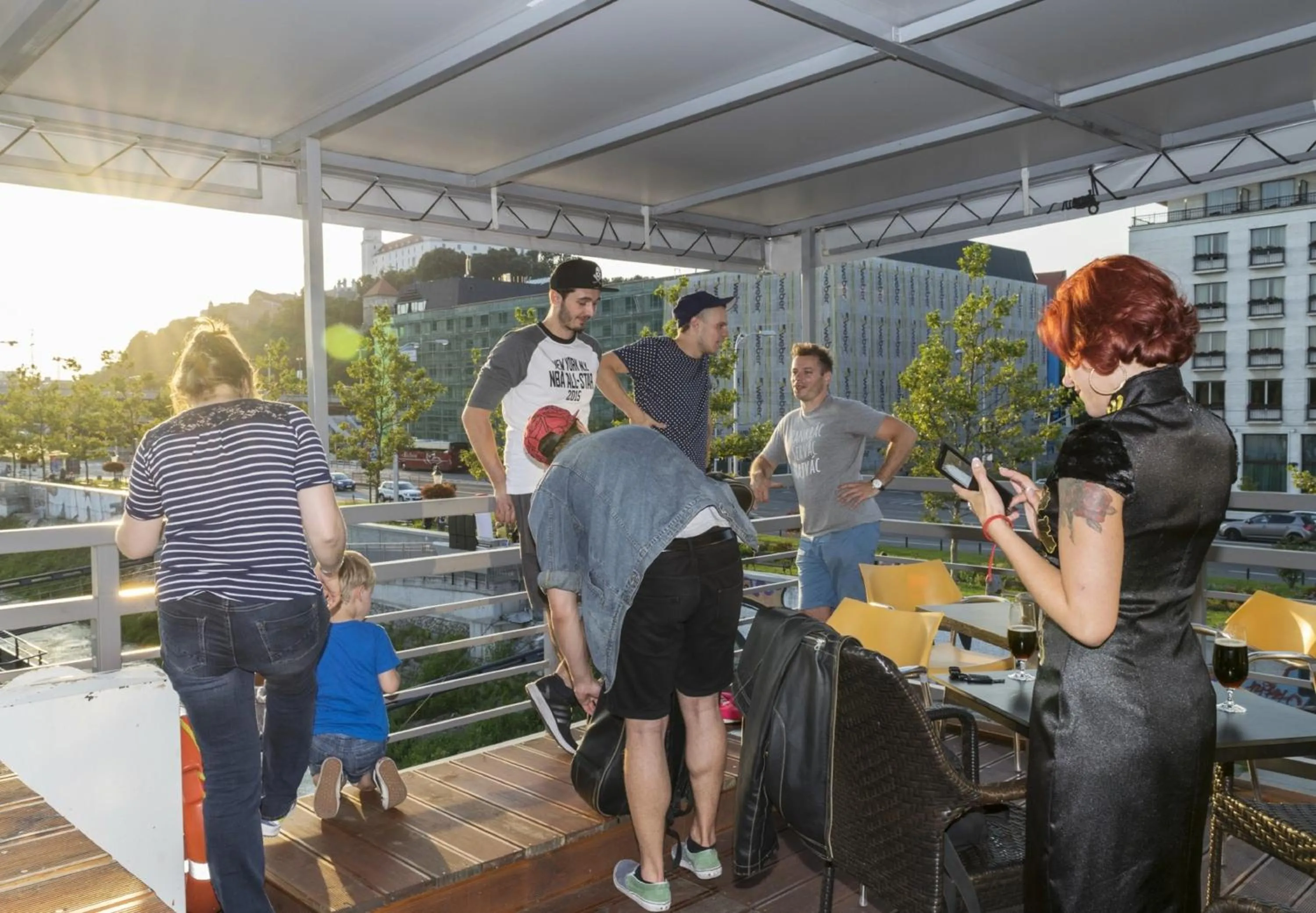 group of guests in Botel Gracia