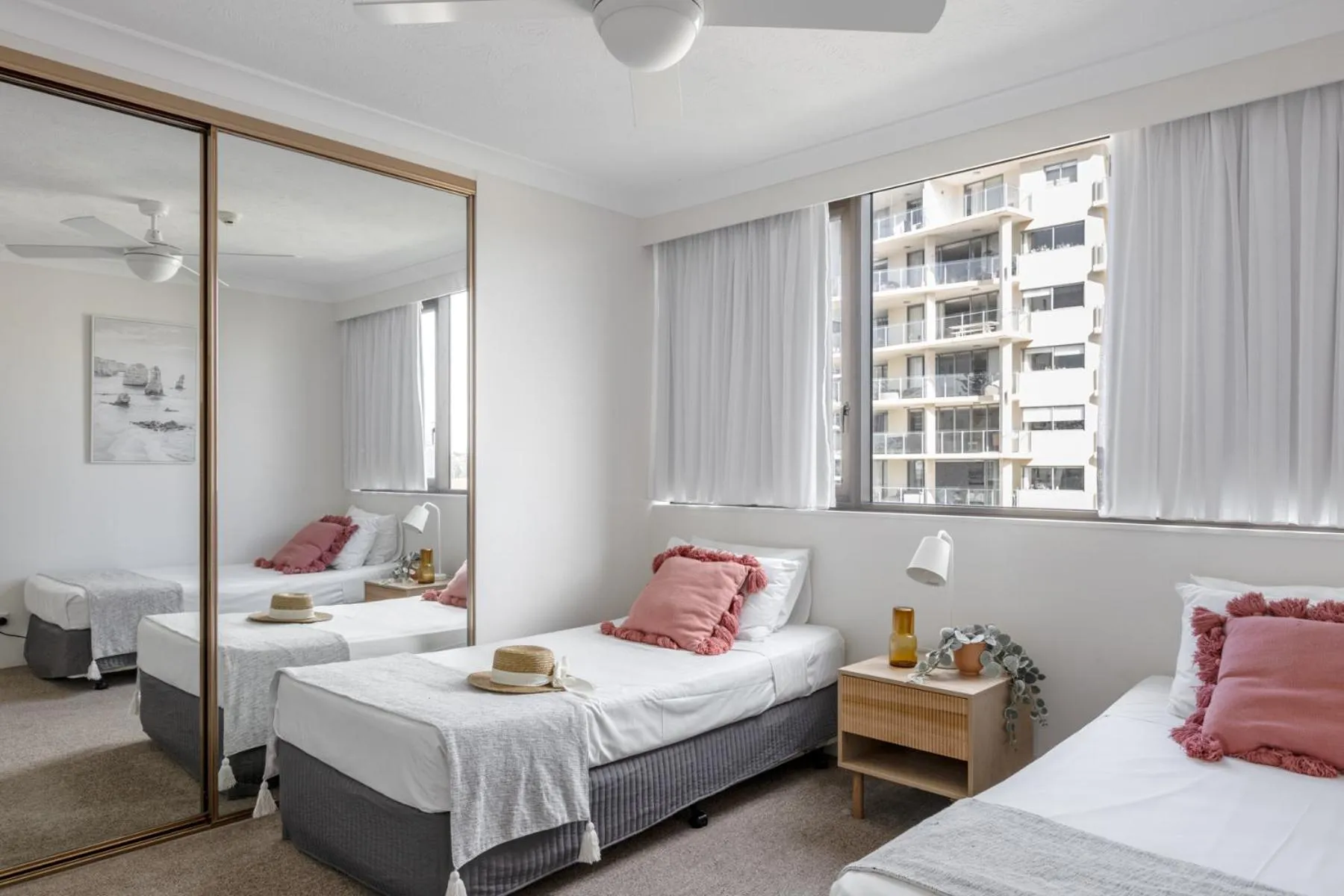 Bed in Columbia Beachfront Apartments on Rainbow Bay