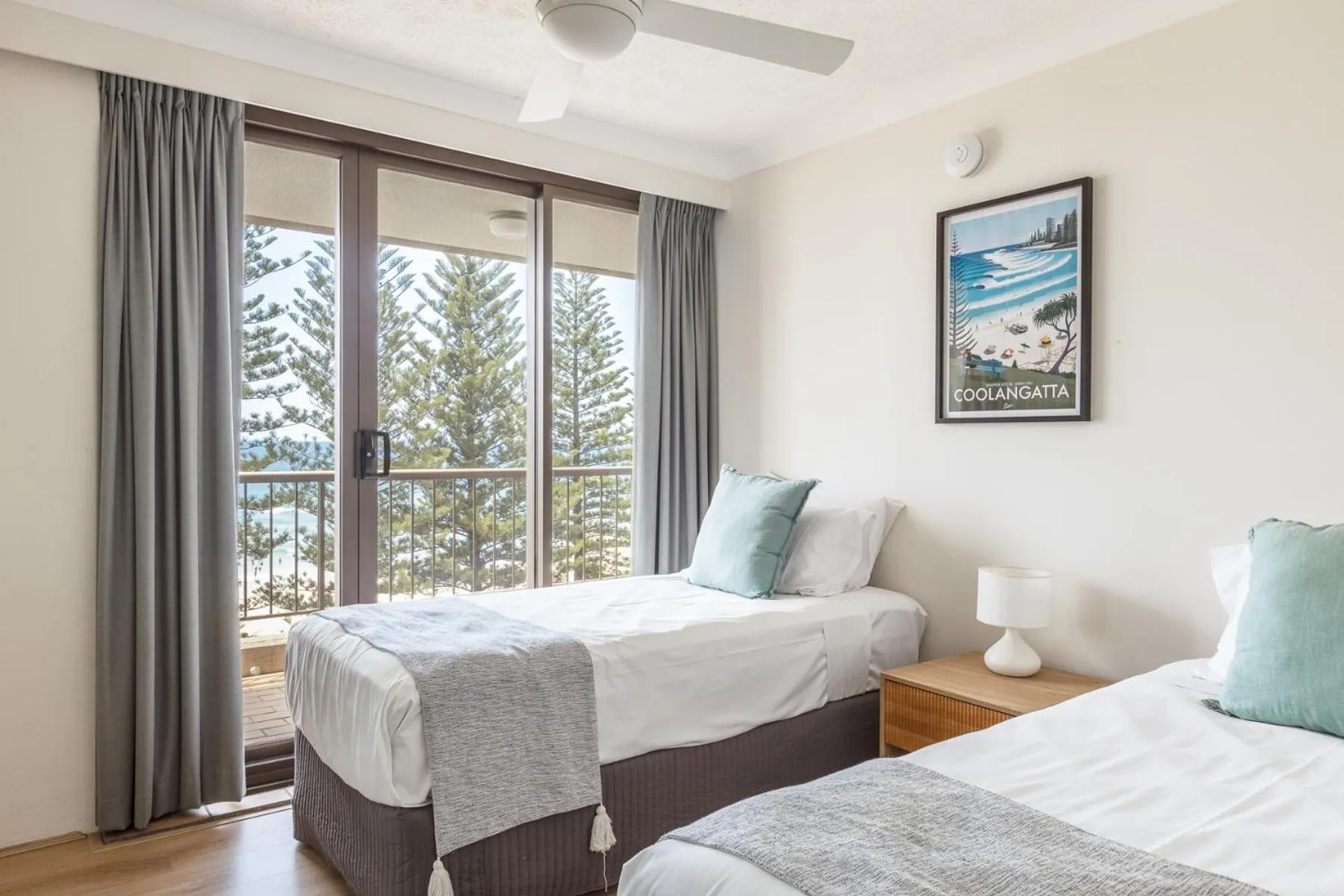 Bed in Columbia Beachfront Apartments on Rainbow Bay