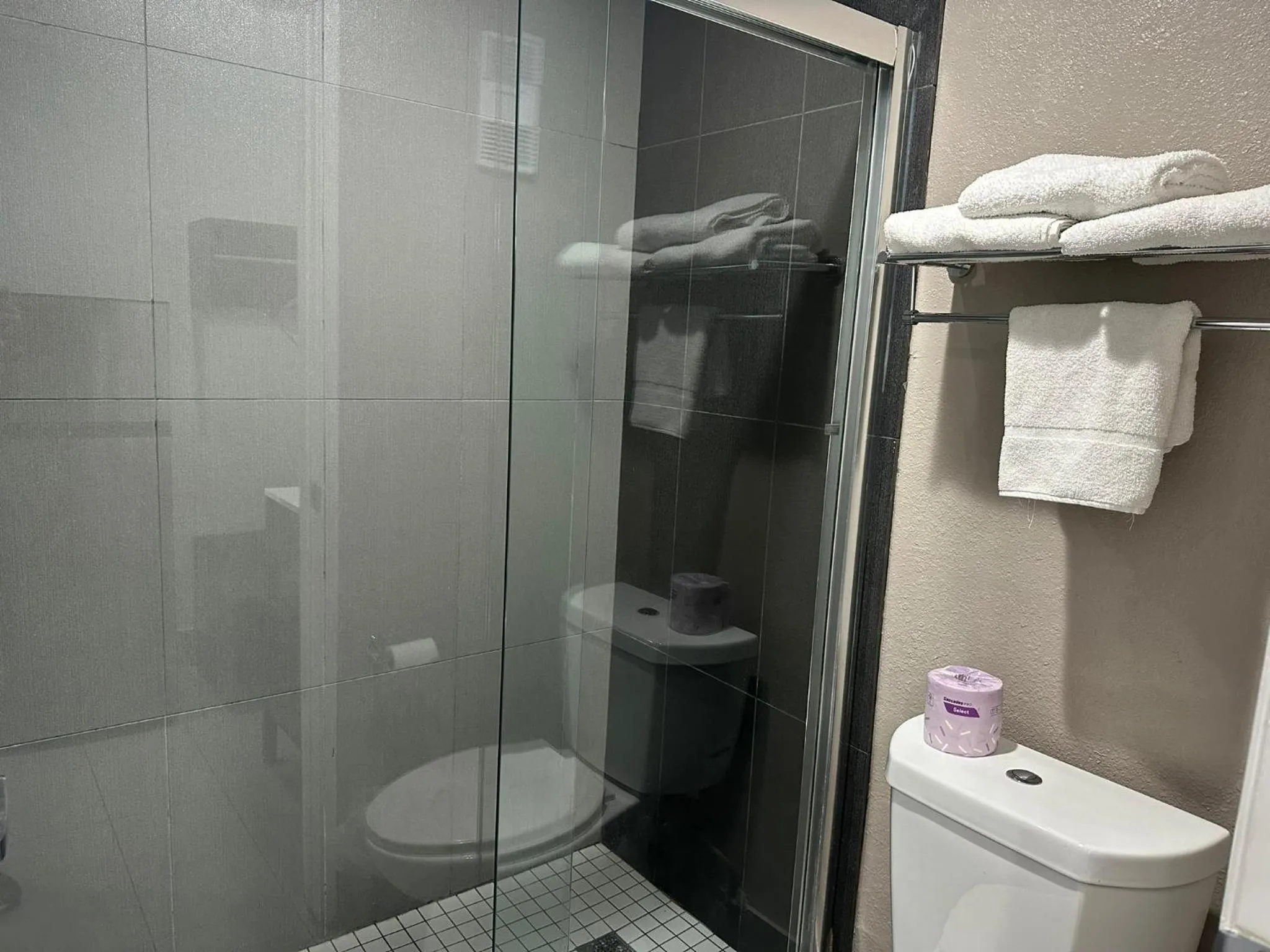 Shower in Studio 6 Suites San Ysidro CA San Diego South Bay