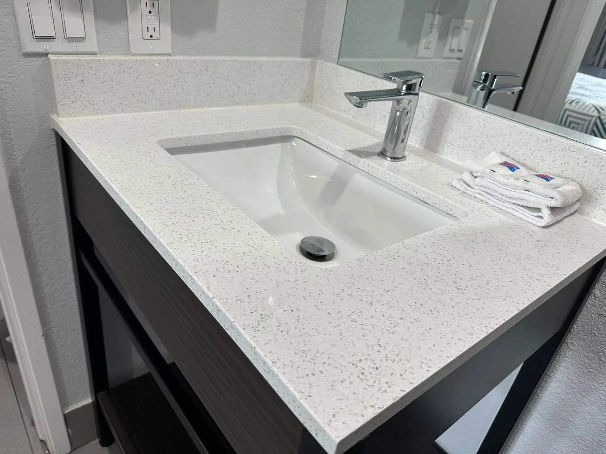 Bathroom in Studio 6 Suites San Ysidro CA San Diego South Bay