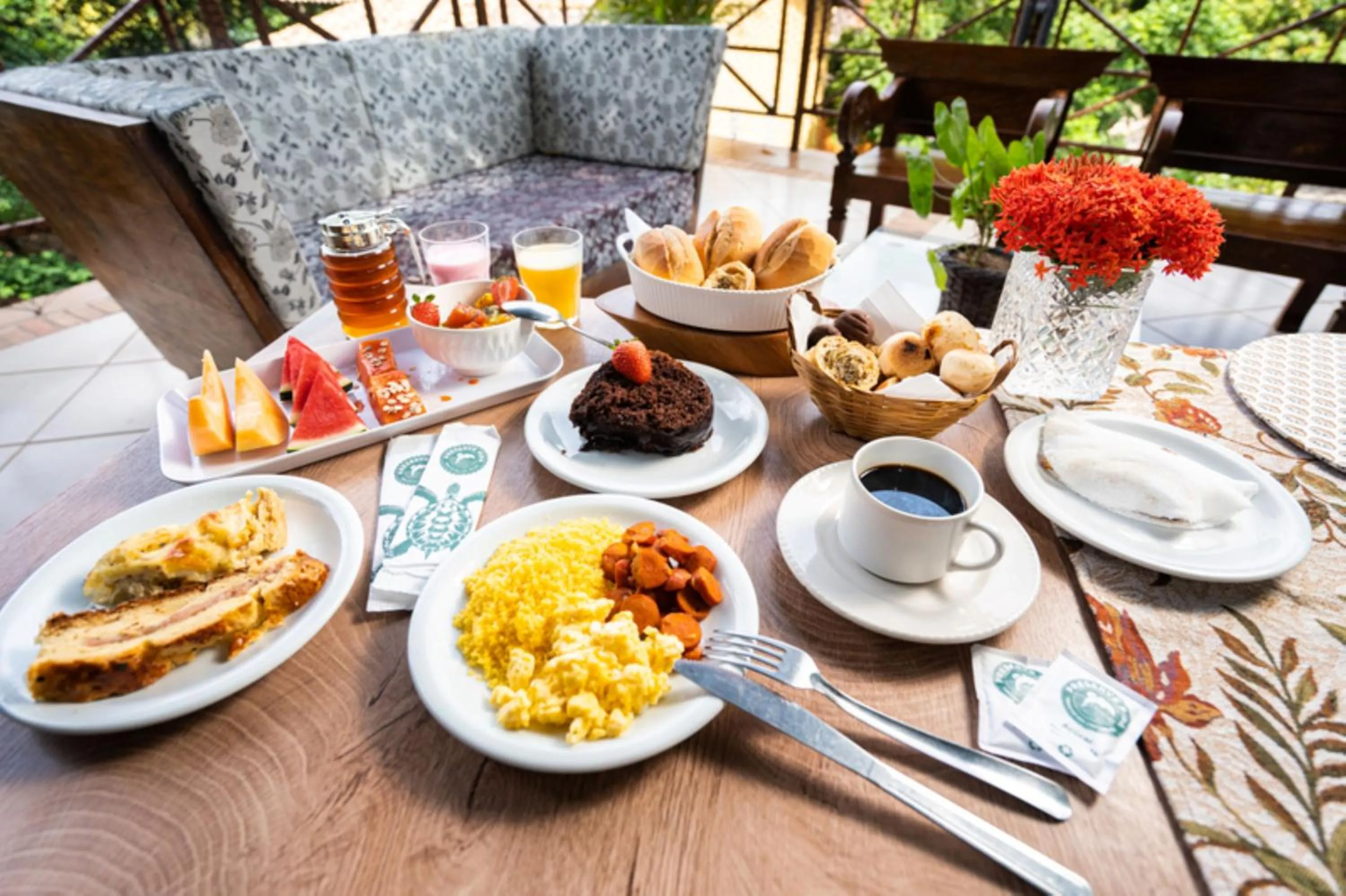 Breakfast in Pousada Bicho Preguiça
