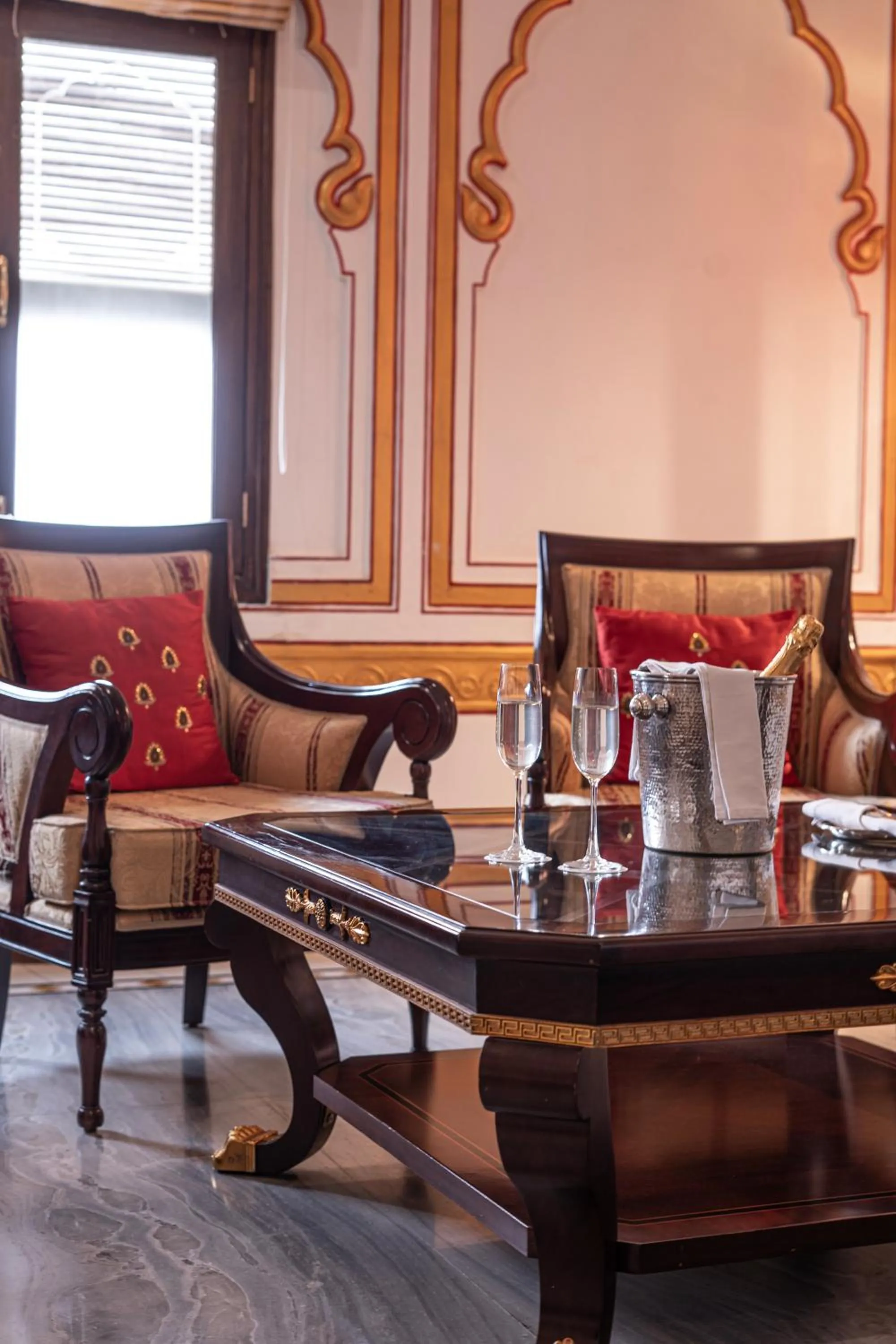 Seating area in The Raj Palace (Small Luxury Hotels of the World)