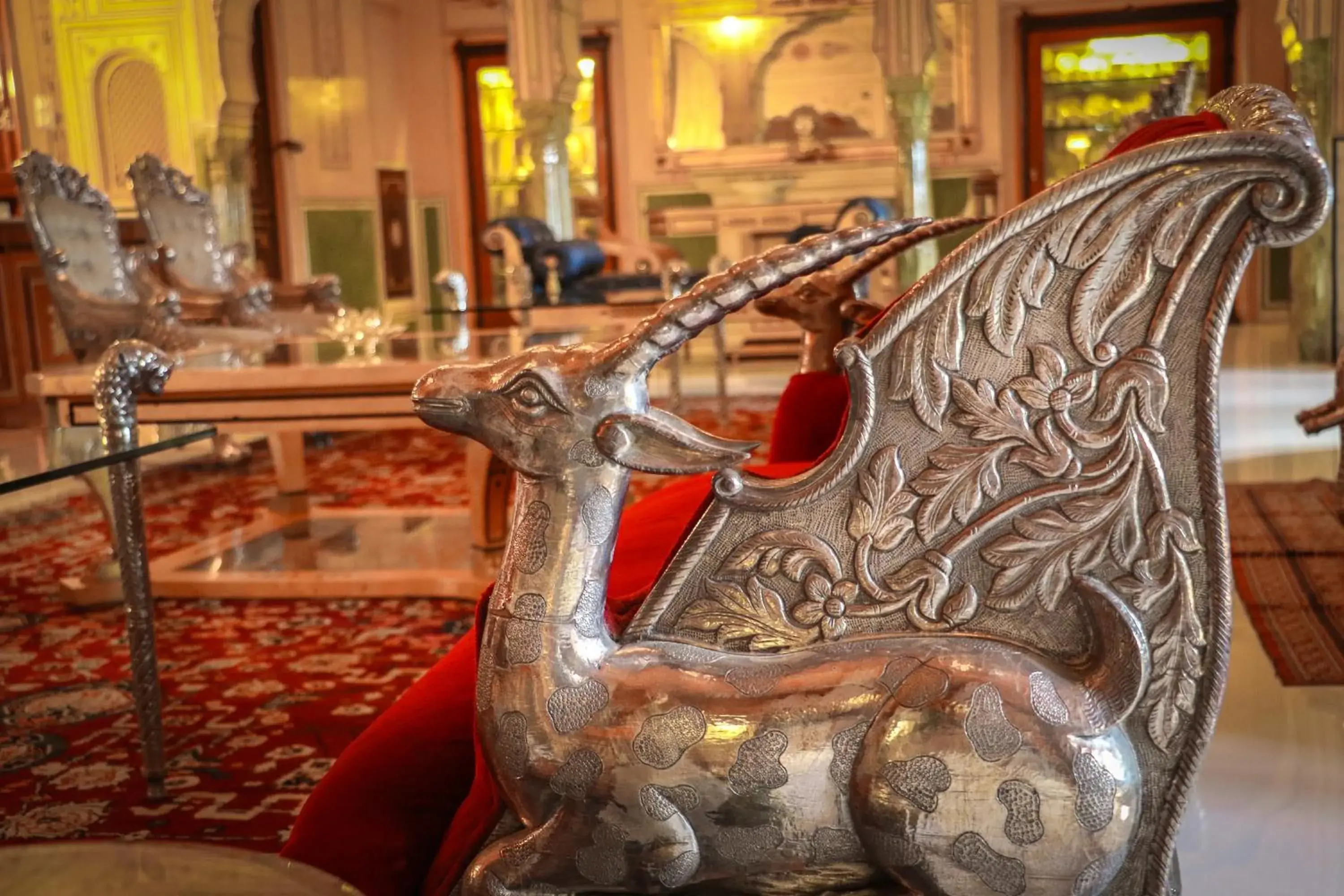 Living room in The Raj Palace (Small Luxury Hotels of the World) Living room in The Raj Palace (Small Luxury Hotels of the World)