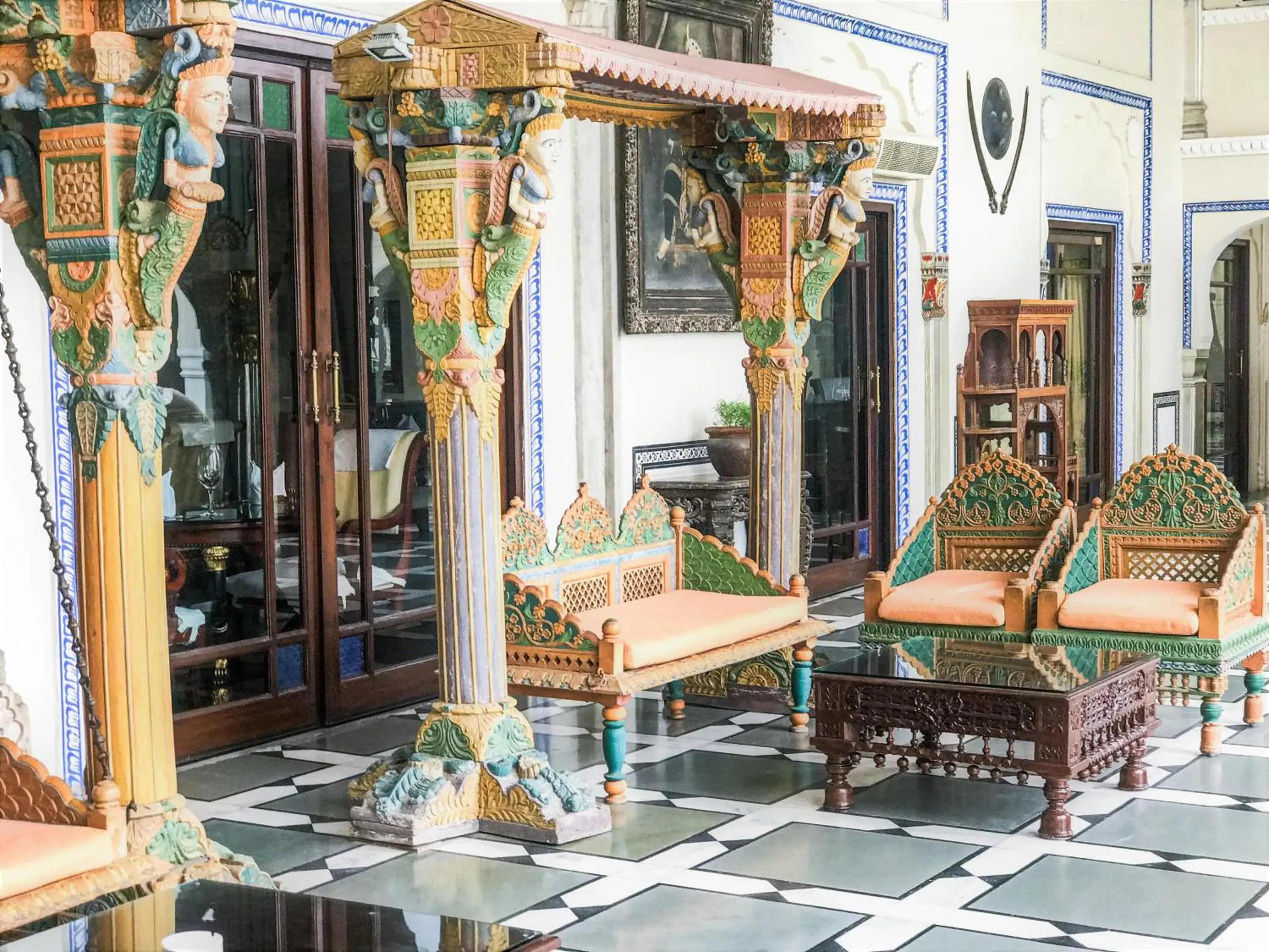 Lobby or reception in The Raj Palace (Small Luxury Hotels of the World) Lobby or reception in The Raj Palace (Small Luxury Hotels of the World)