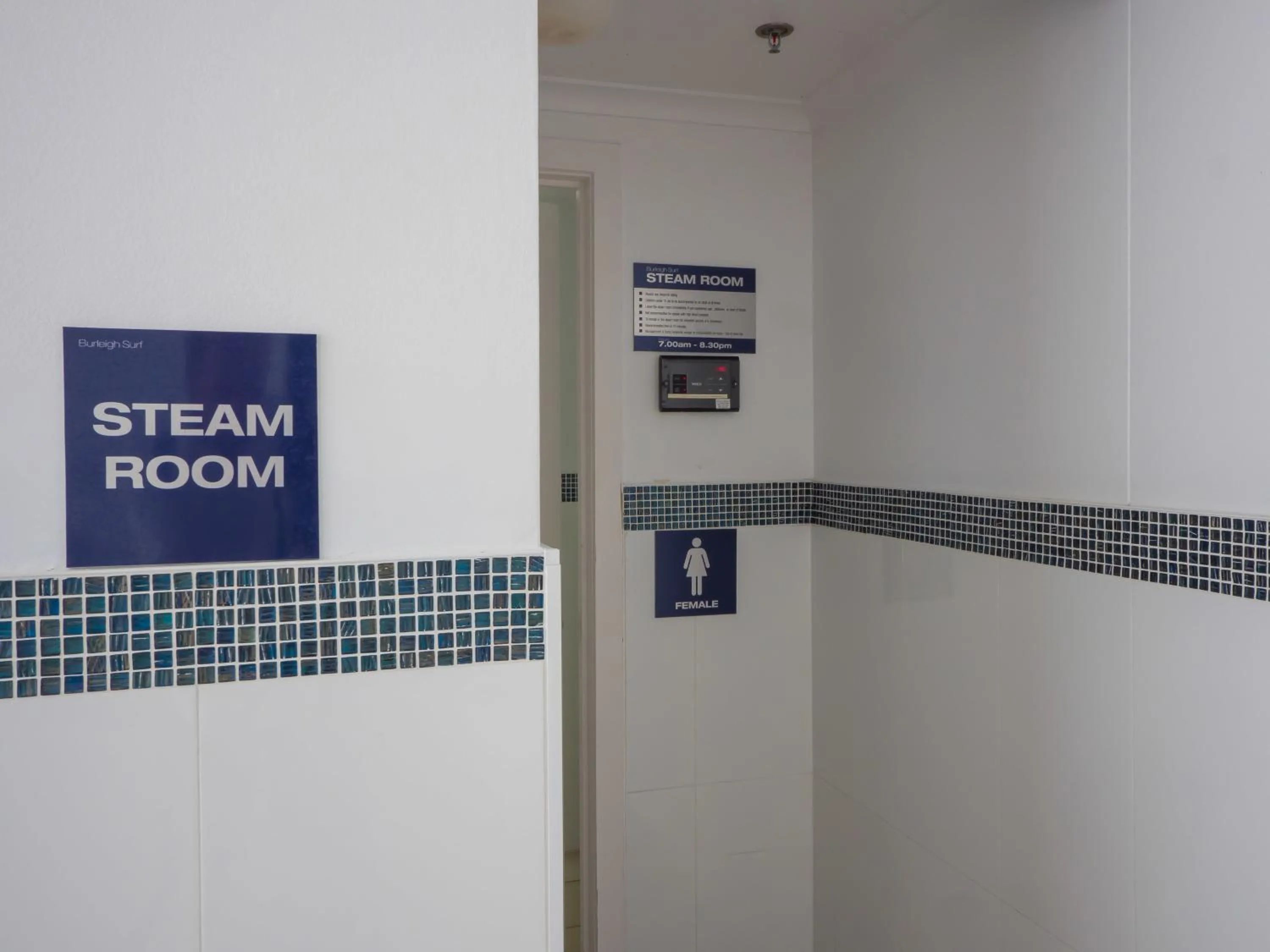 Steam room in Burleigh Surf Apartments