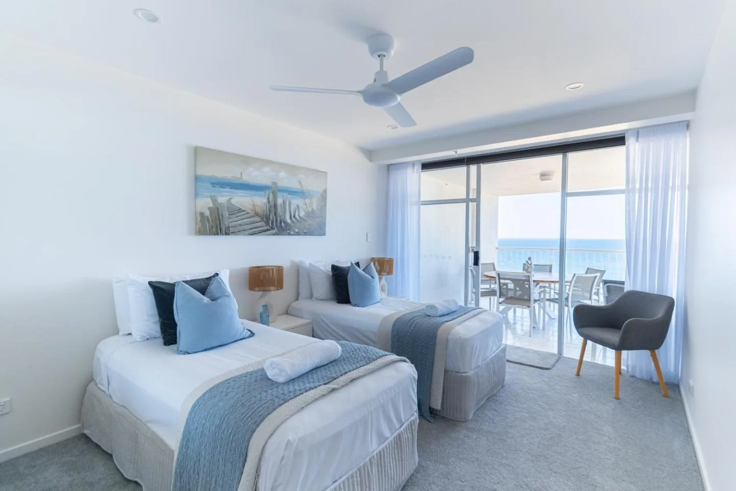 Bed in Burleigh Surf Apartments
