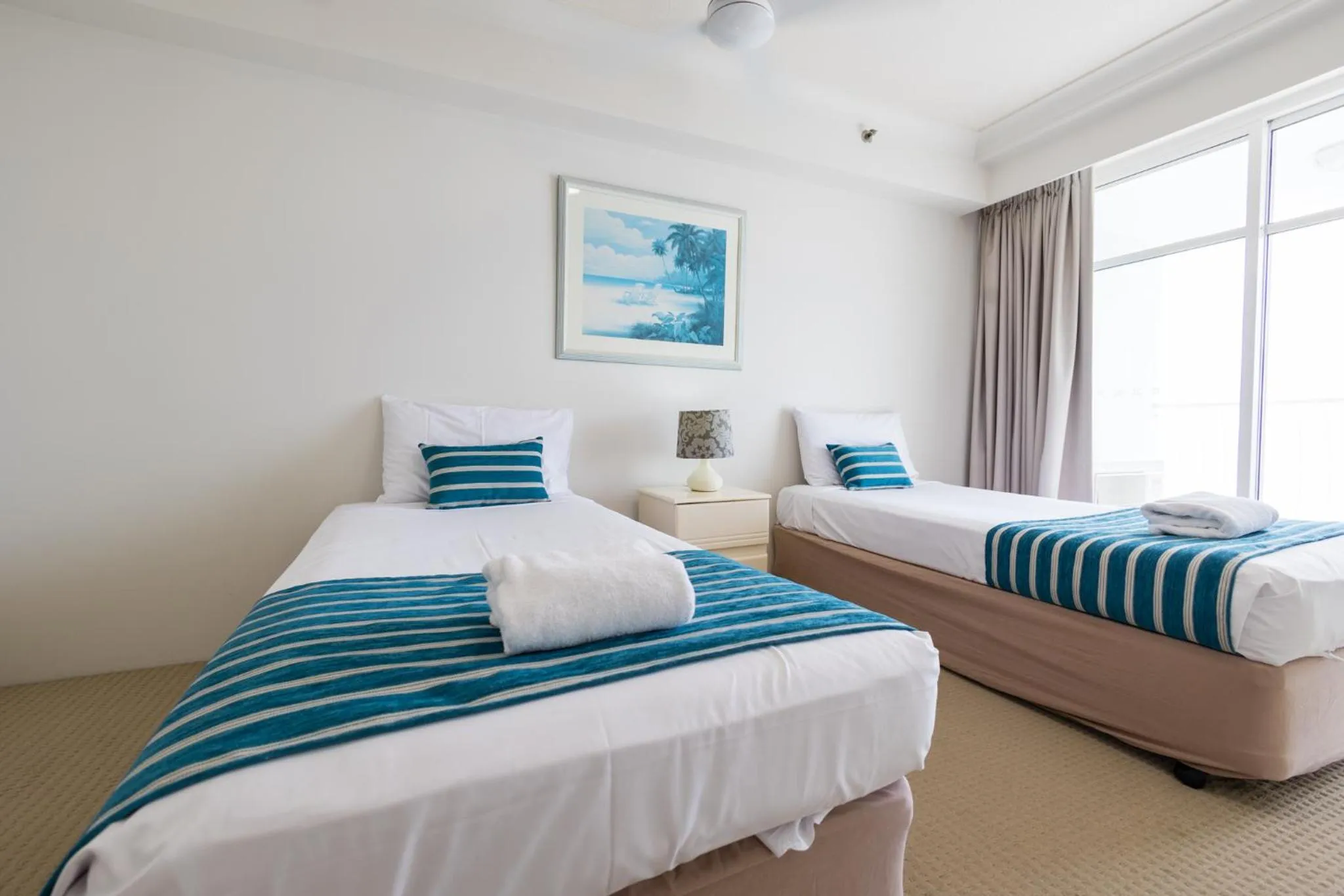 Bed in Burleigh Surf Apartments