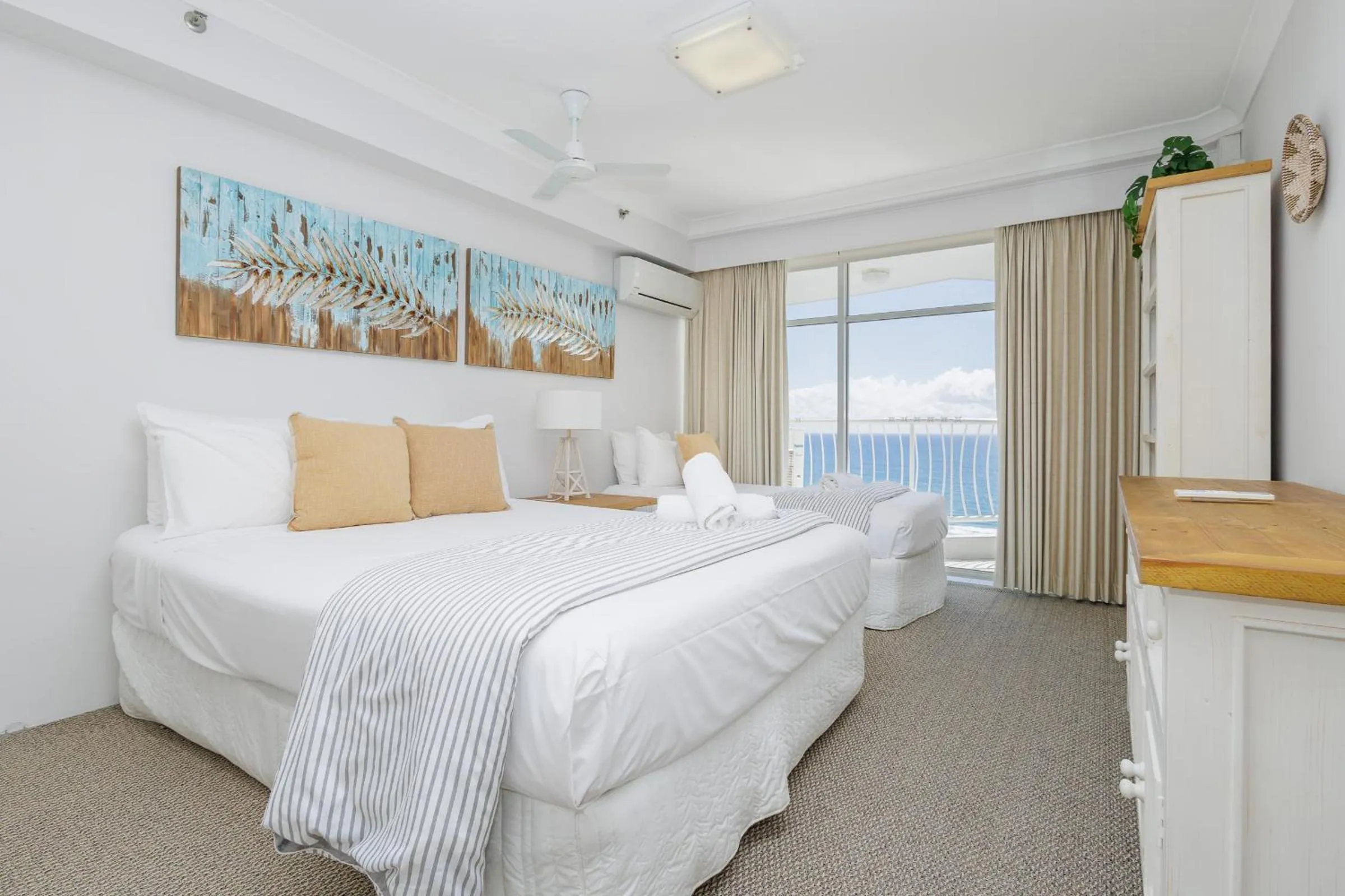 Bed in Burleigh Surf Apartments