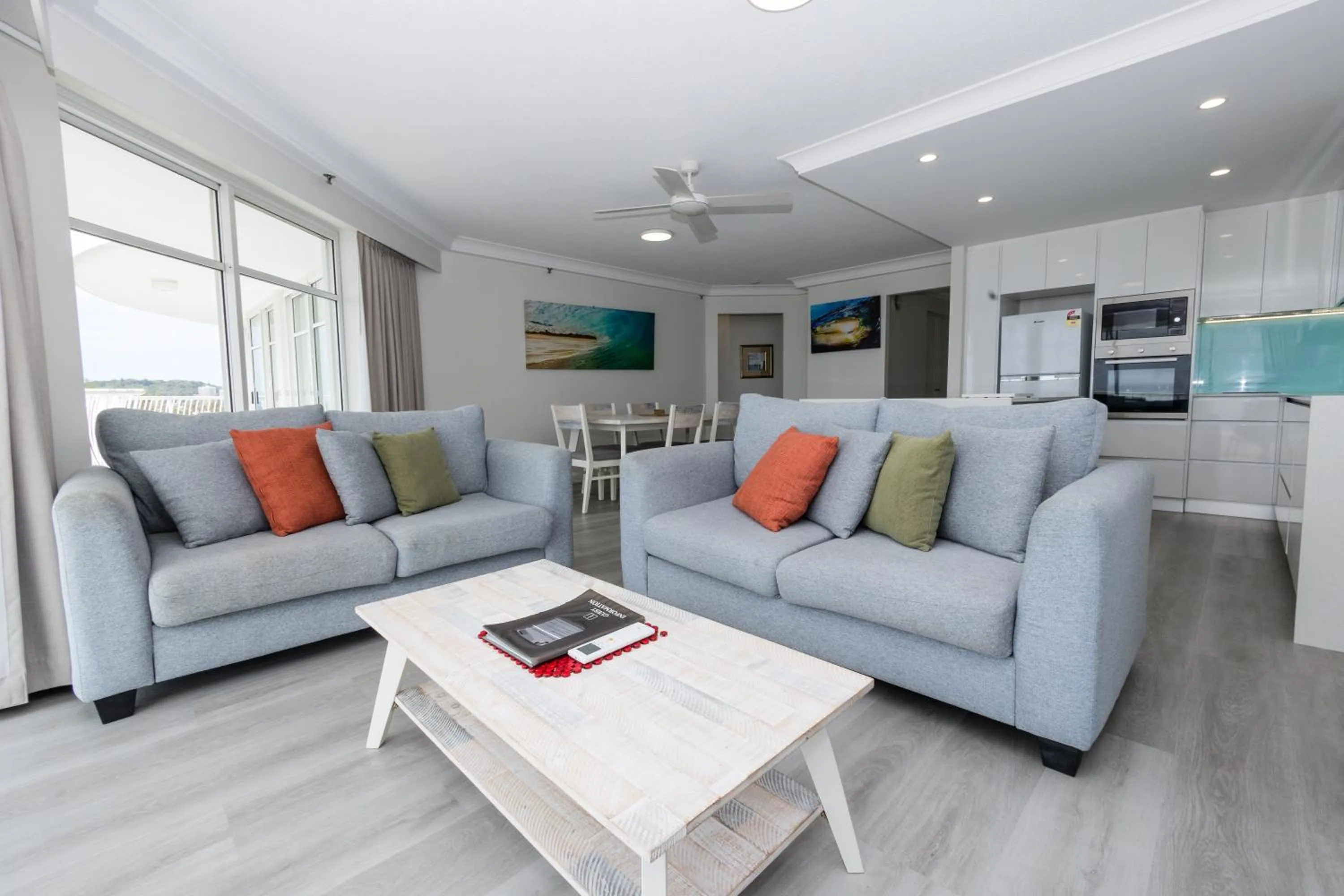 Seating area in Burleigh Surf Apartments