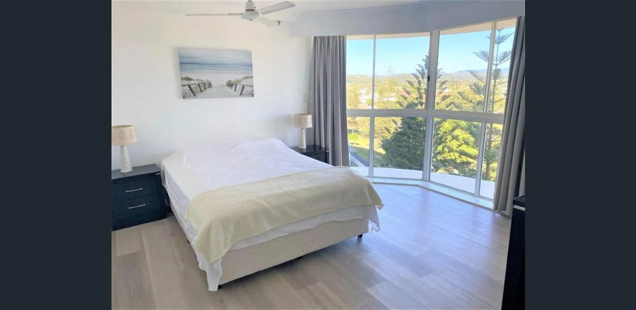 Bed in Burleigh Surf Apartments