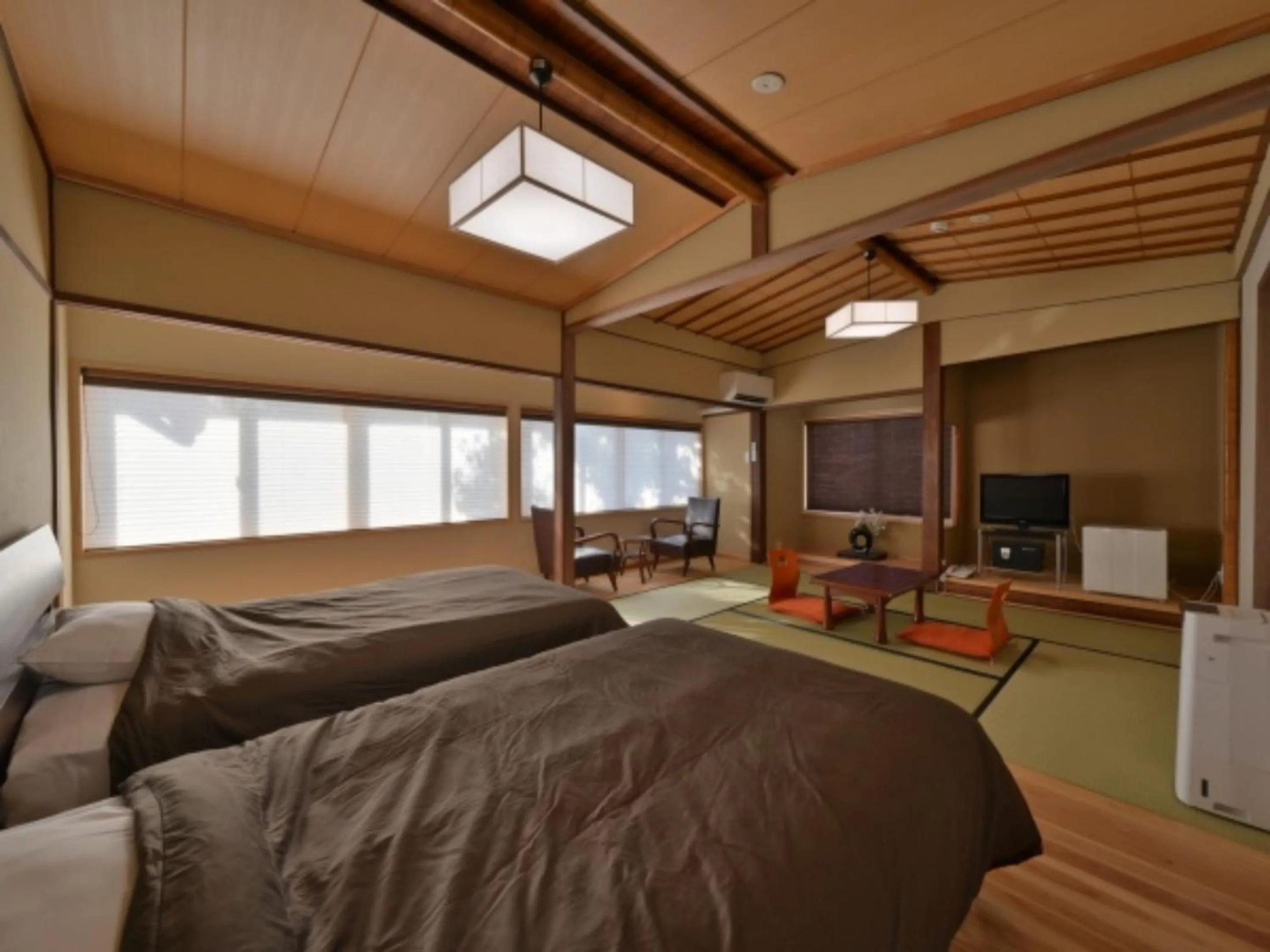 Bed in Wakariki Ryokan