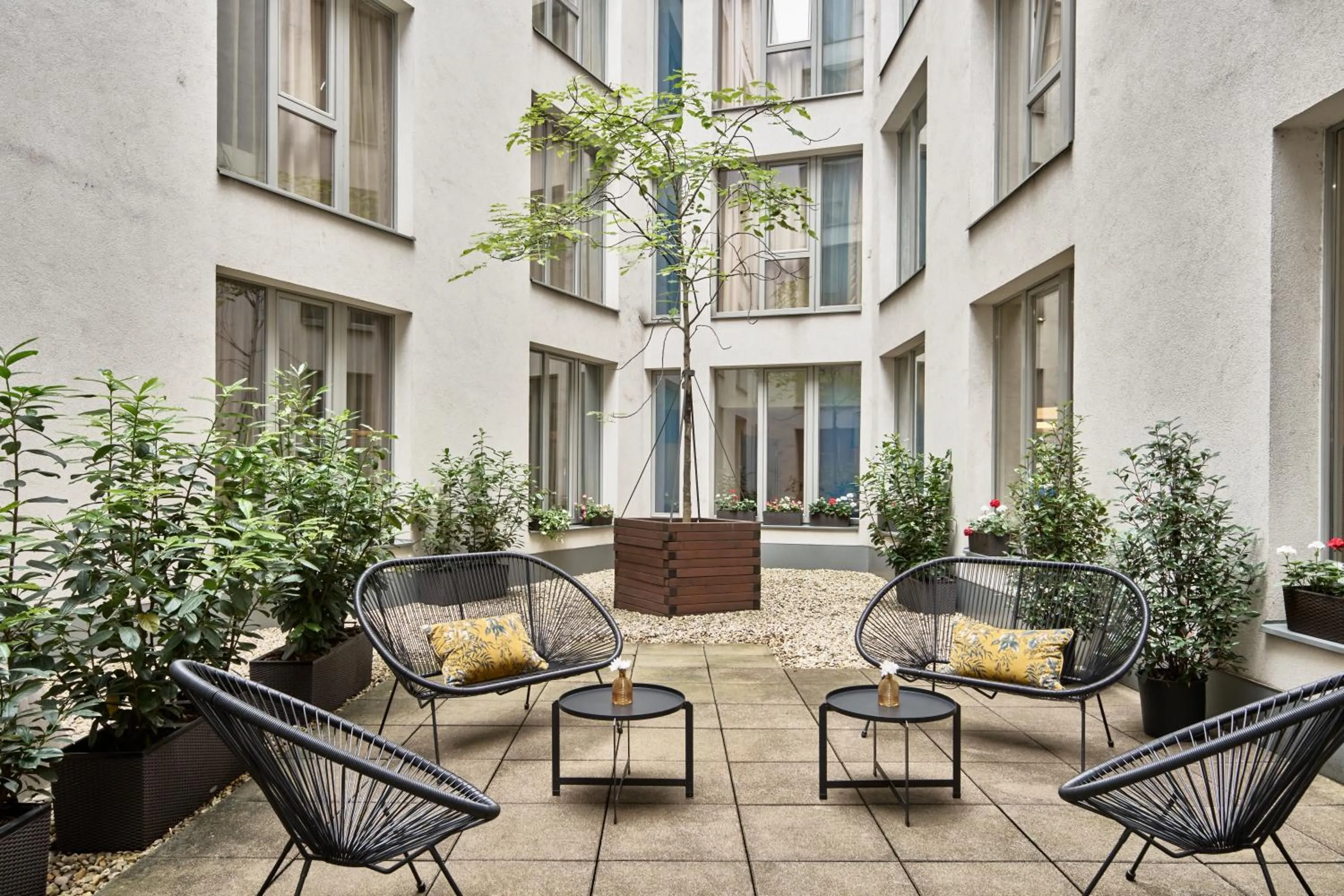 Inner courtyard view in Falkensteiner Hotel Bratislava