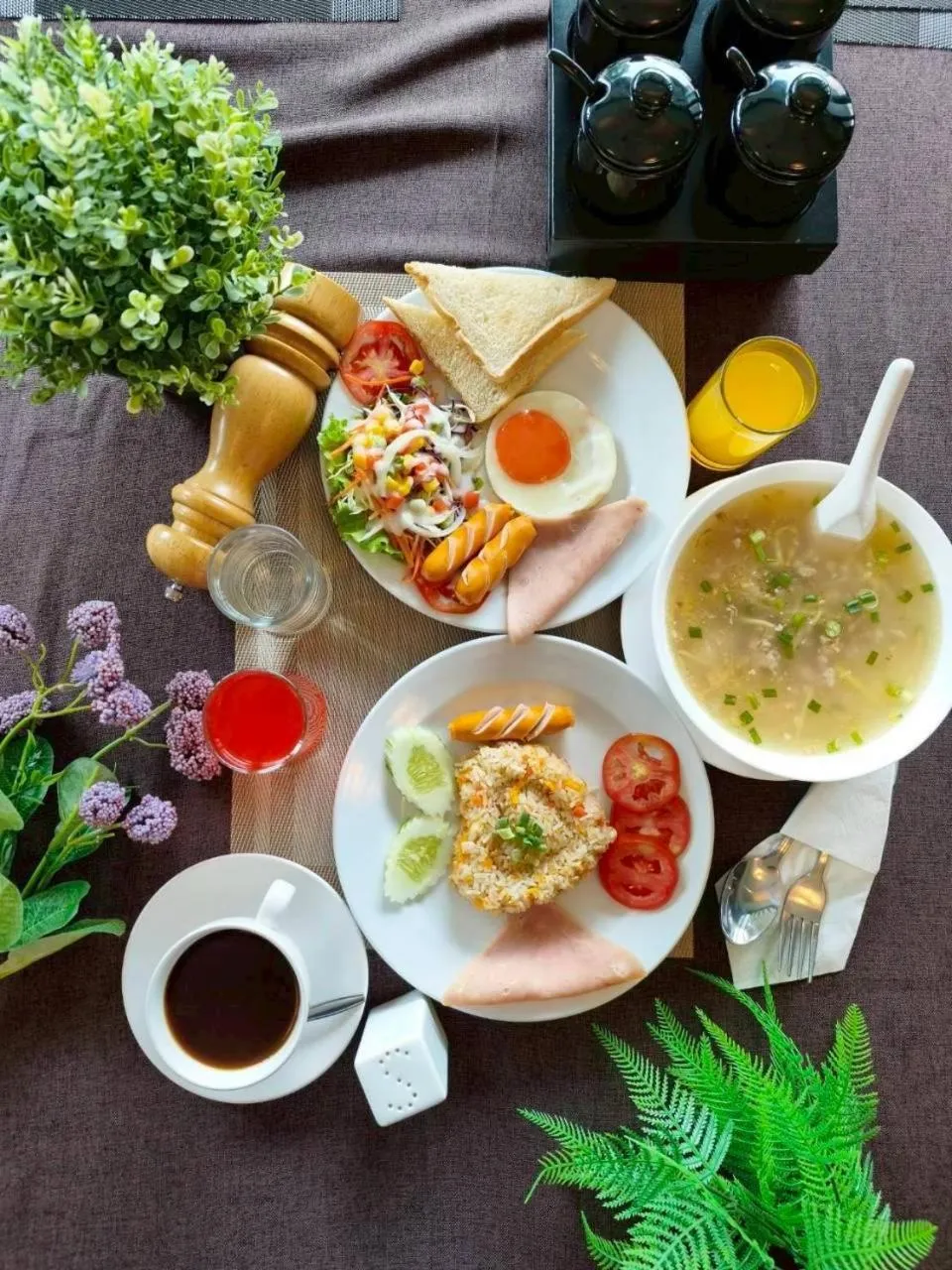 Continental breakfast in Grand Tara Garden Thai Hotel